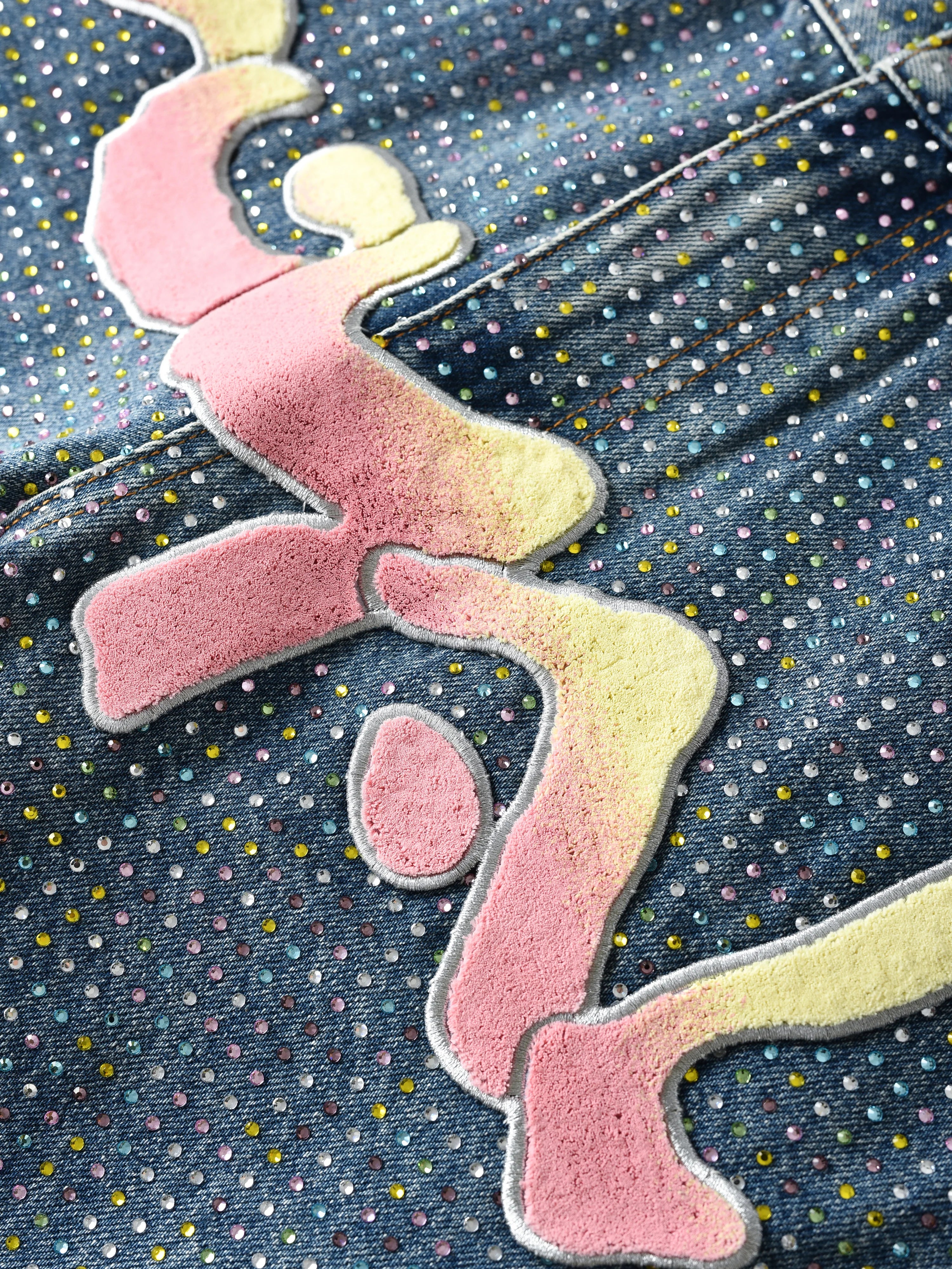 Birth of a Royal Child 'Graffiti Logo' Blue Jeans