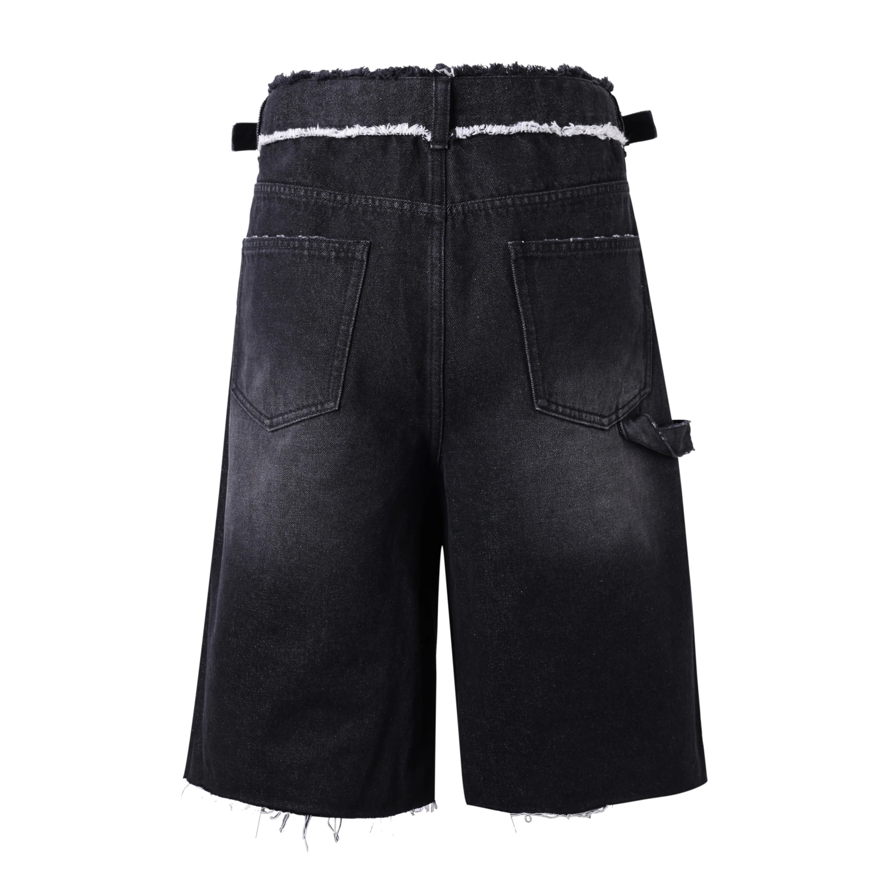 Lost Intricacy "Shadow" Black Carpenter Jean Shorts