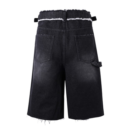 Lost Intricacy "Shadow" Black Carpenter Jean Shorts