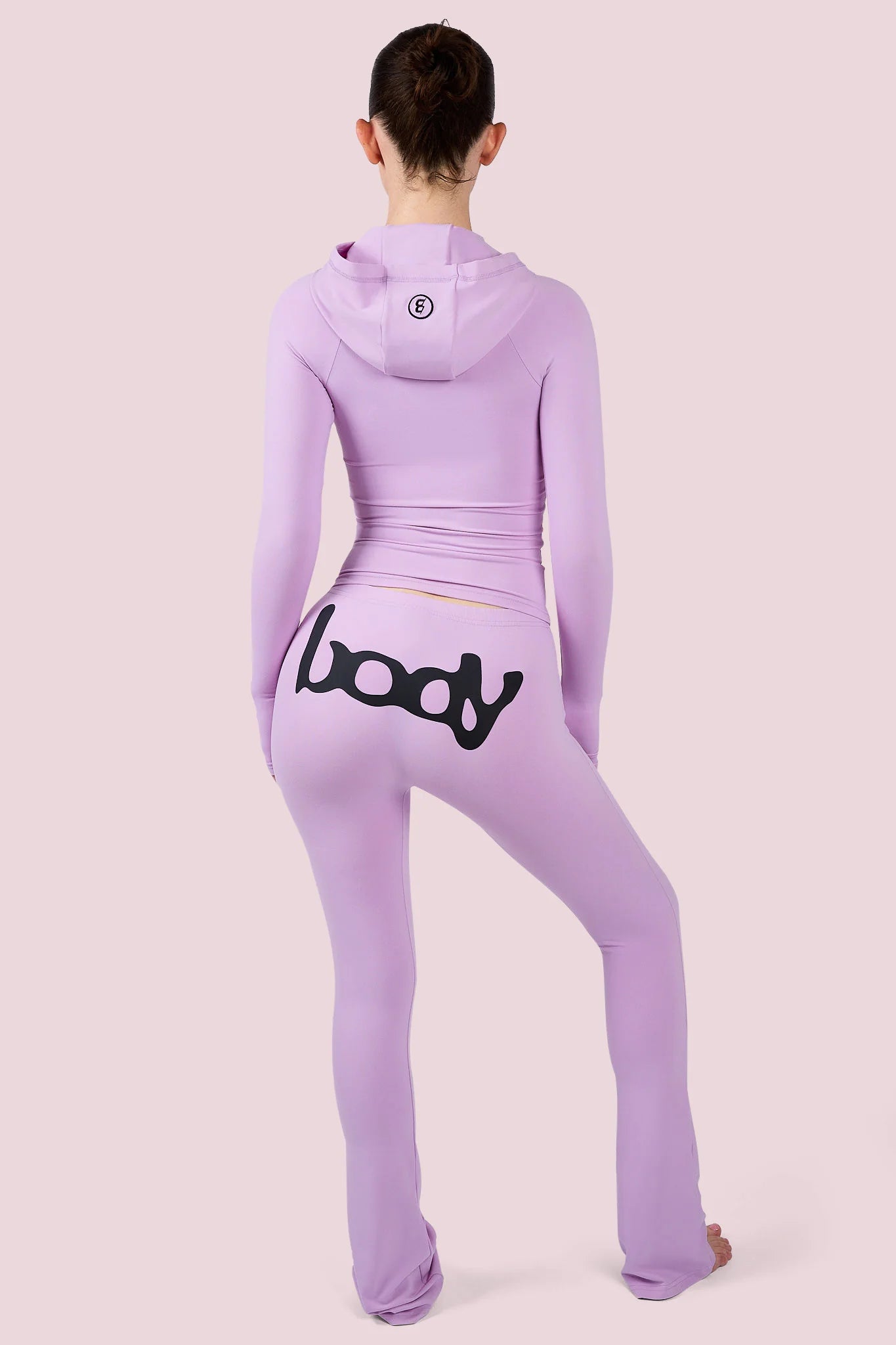 Body By Raven 'Basic 2.0 Ultra Low Rise' Lavender & Black Leggings