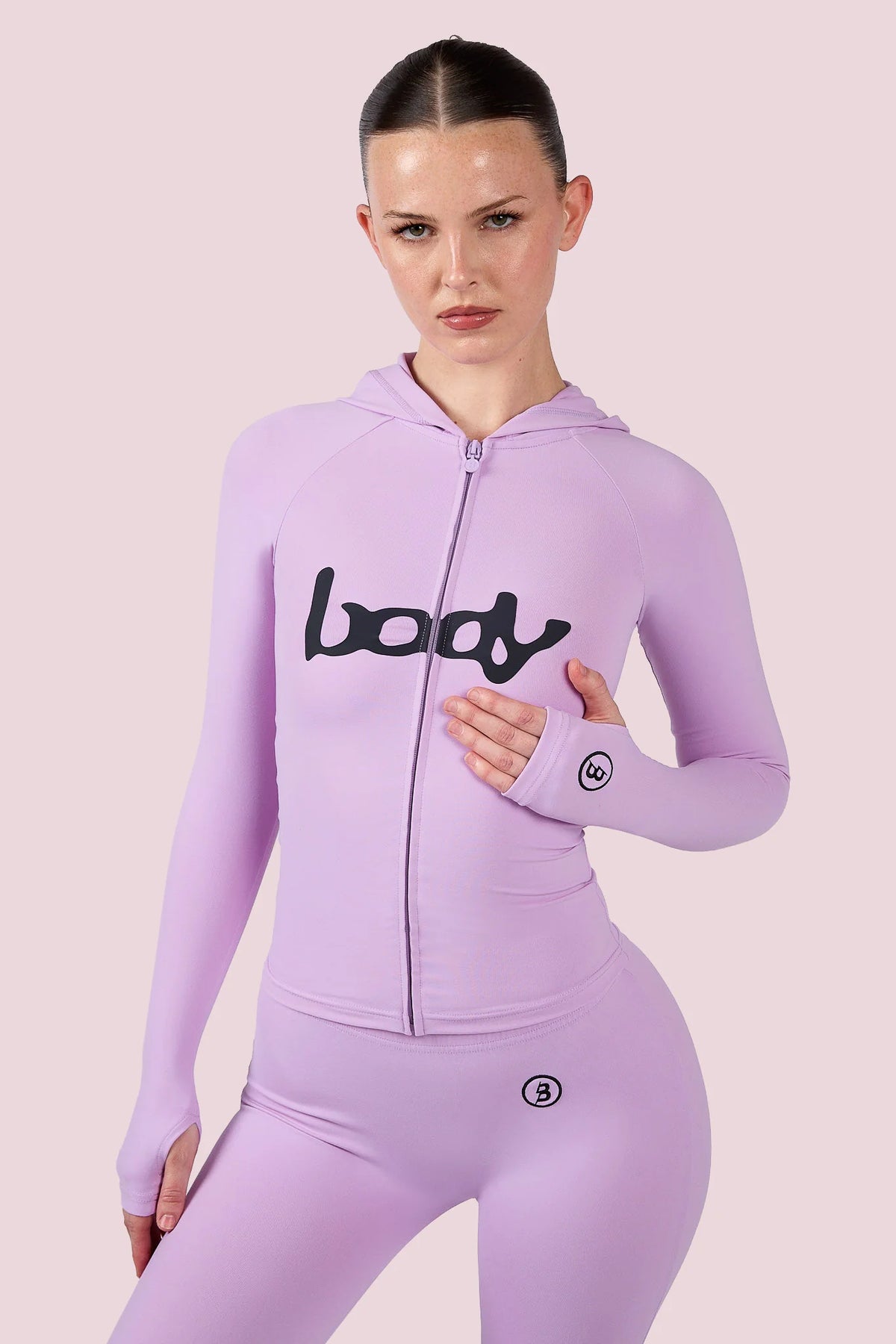 Body By Raven 'Basic 2.0' Lavender & Black Hoodie