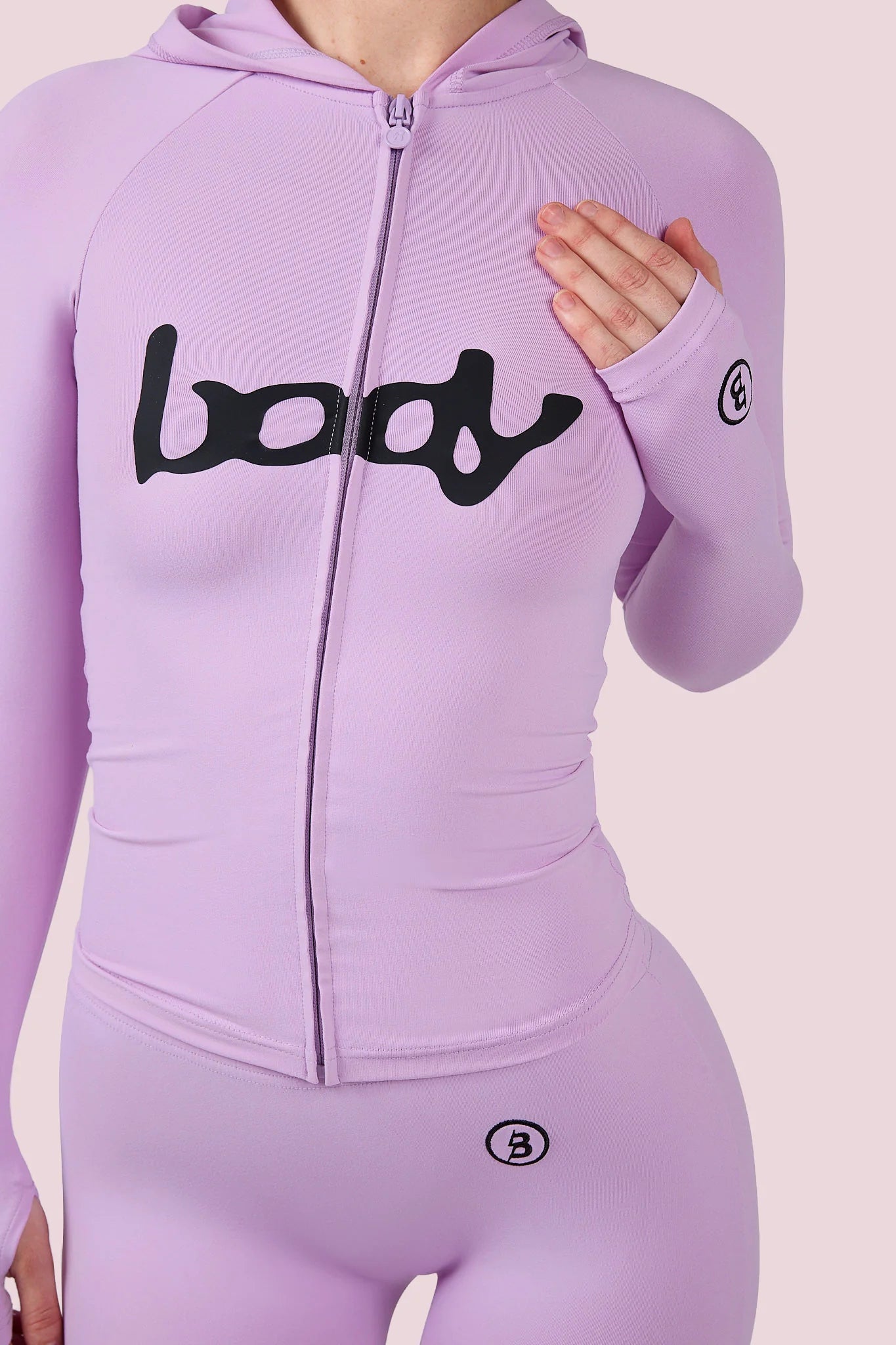 Body By Raven 'Basic 2.0' Lavender & Black Hoodie