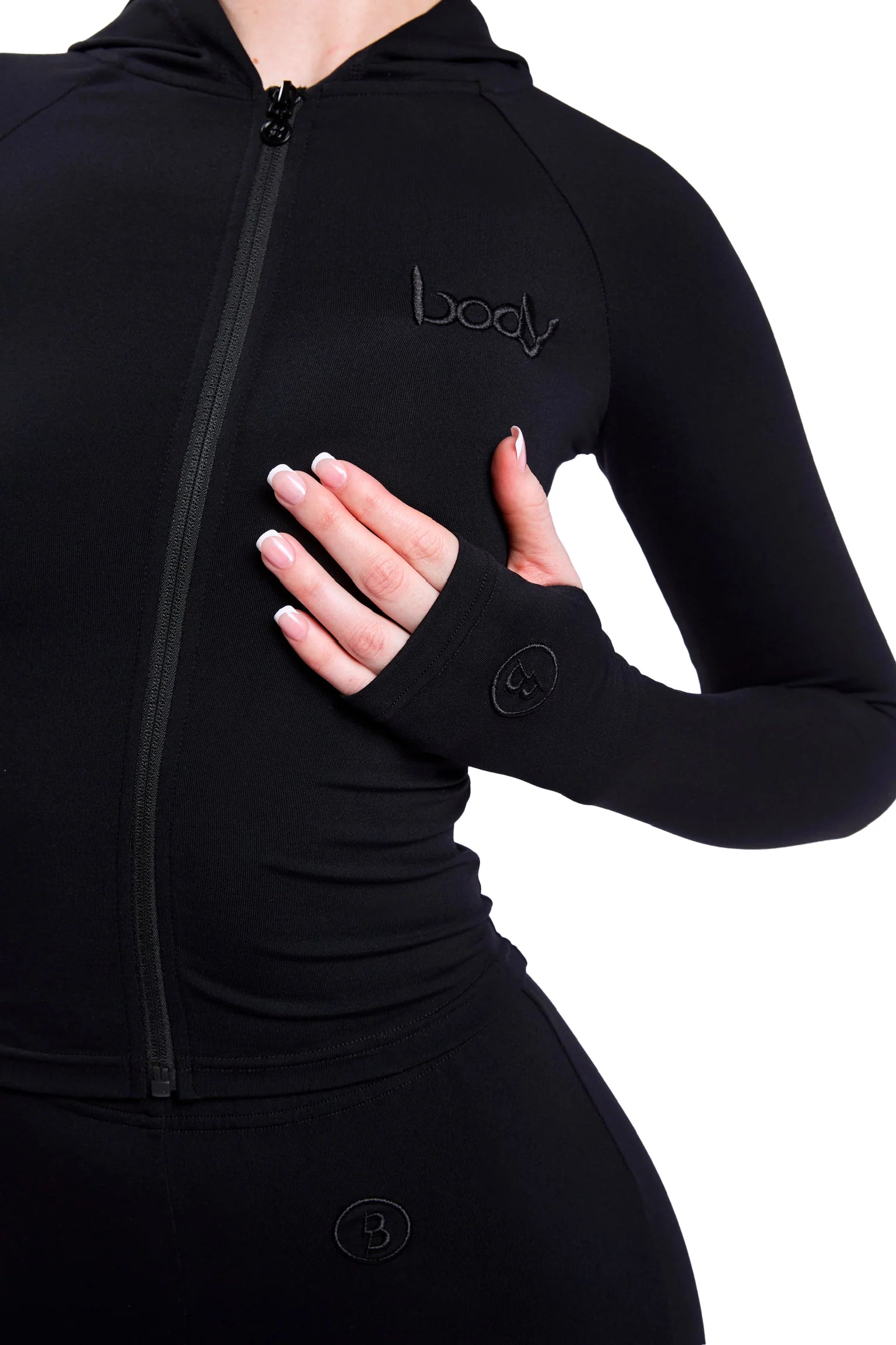 Body By Raven 'Basics 2.0' Midnight Black Zip Up Hoodie
