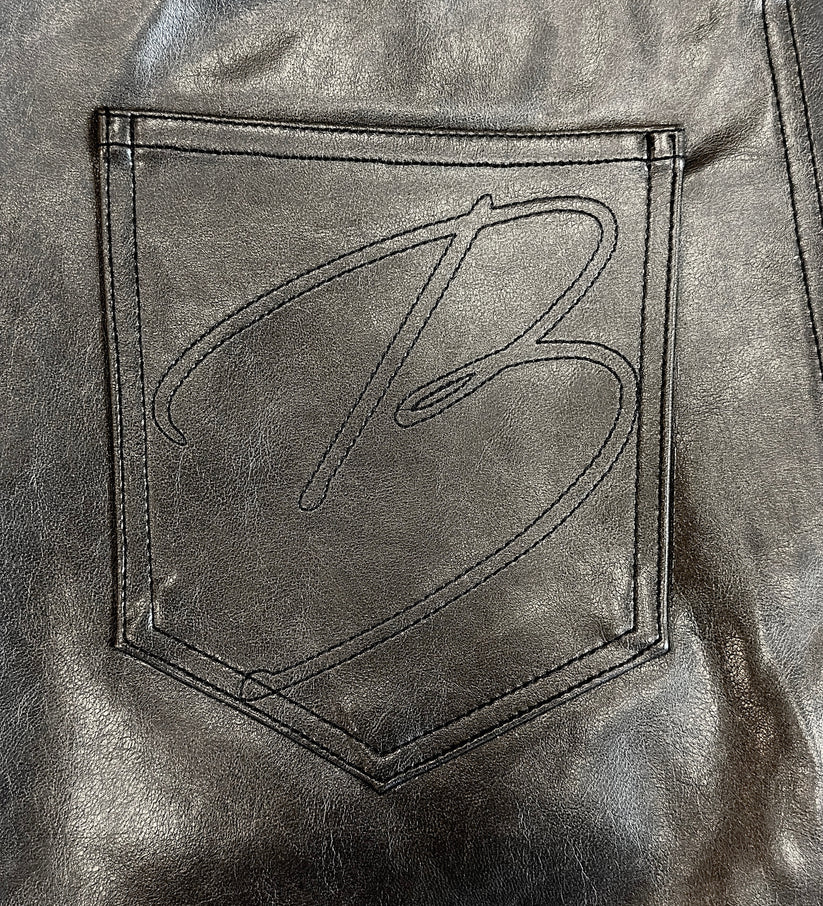 Bottega Desires Grey Leather Shorts