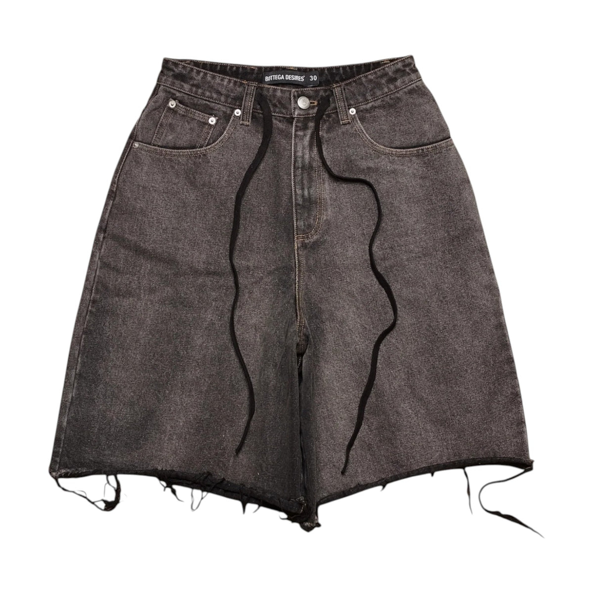 Bottega Desires '182' Black Wash Jean Shorts