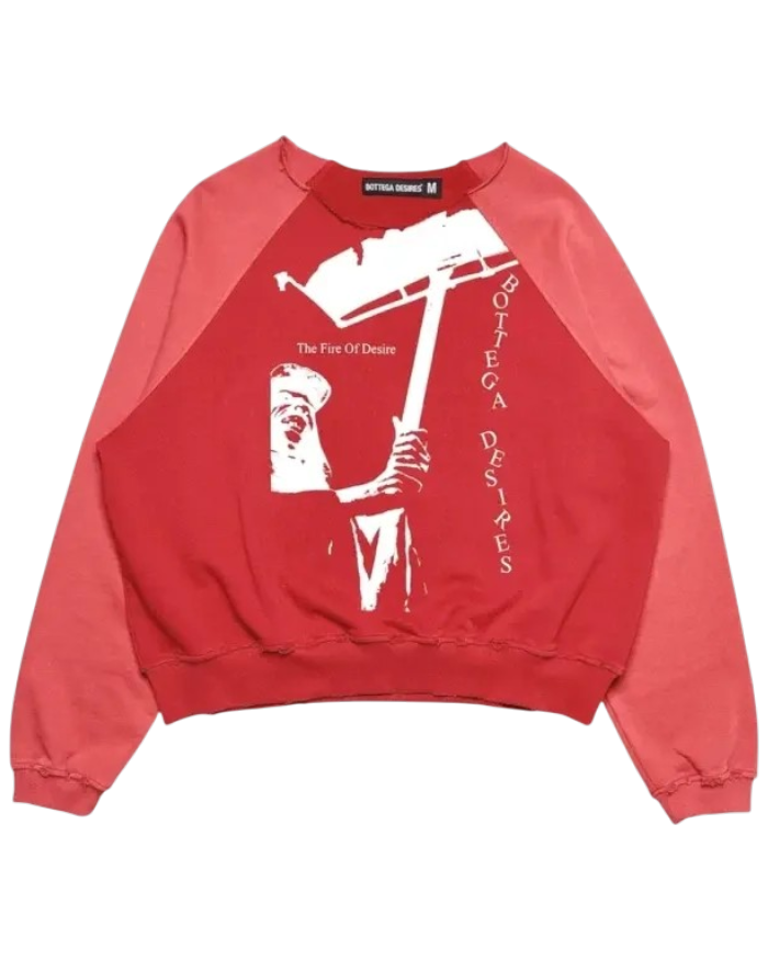 Bottega Desires 'Fire of Desires' Red Crewneck