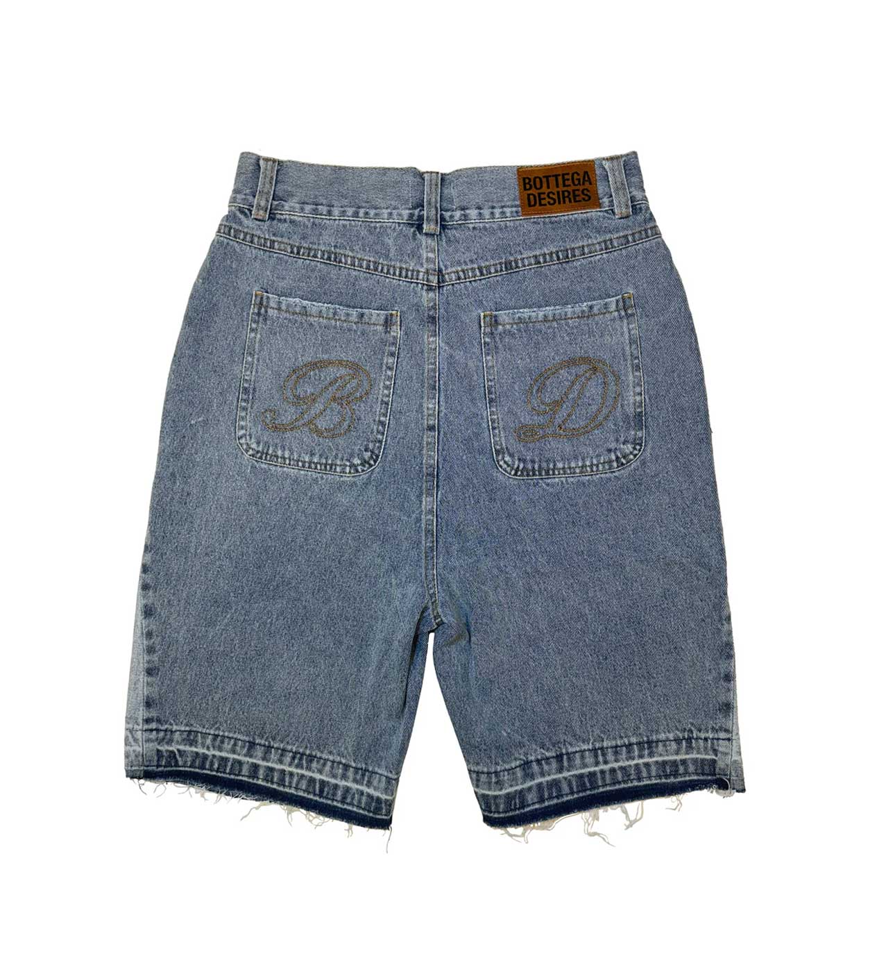 Bottega Desires 'Logo' Blue Jean Shorts