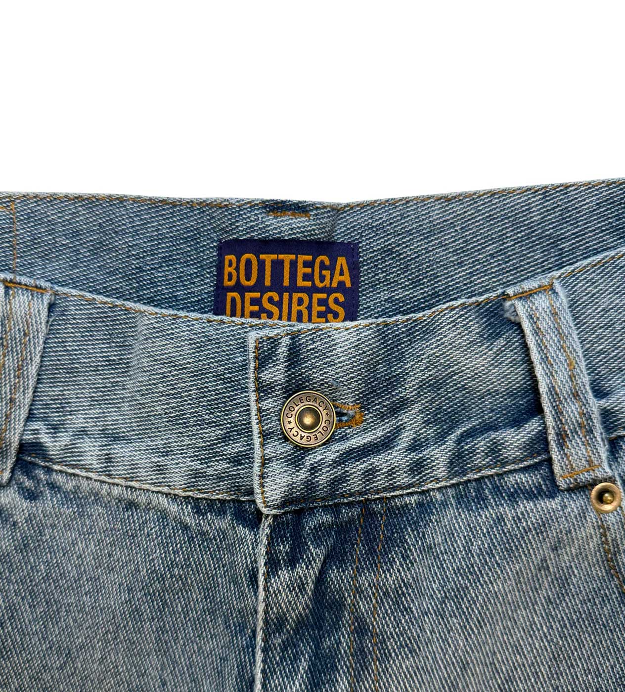 Bottega Desires 'Logo' Blue Jean Shorts