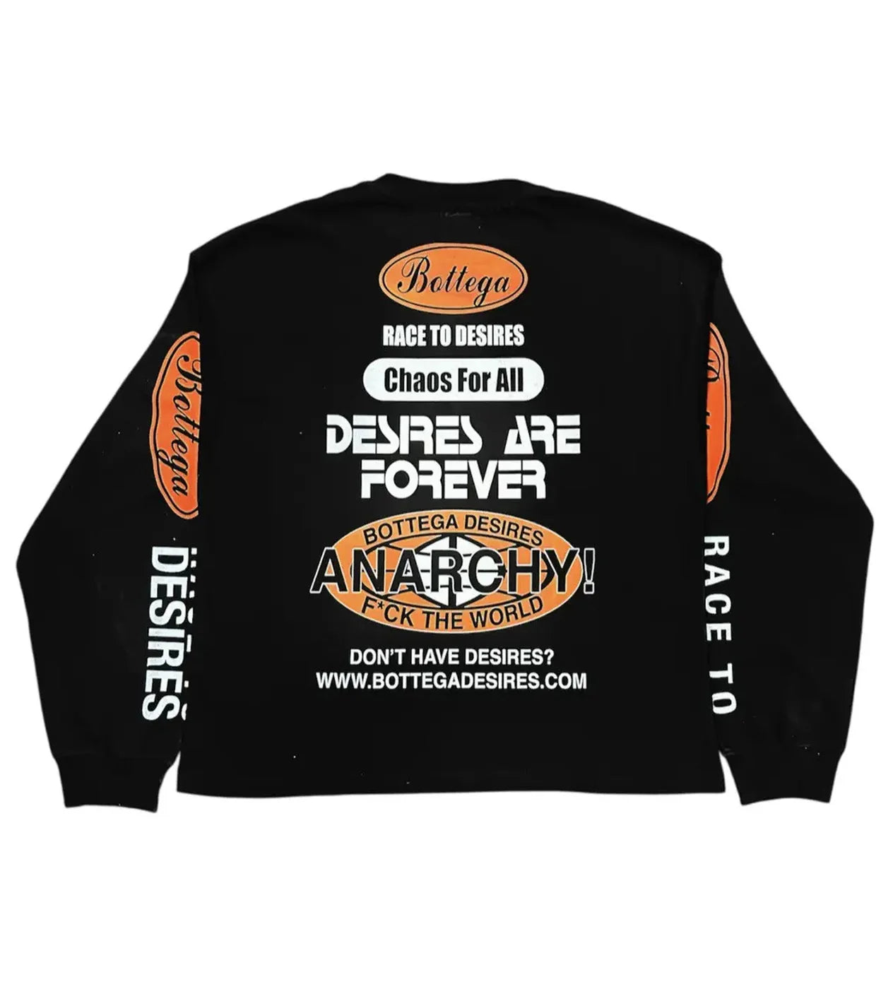 Bottega Desires 'Race to Desires' Black & Orange LS Tee