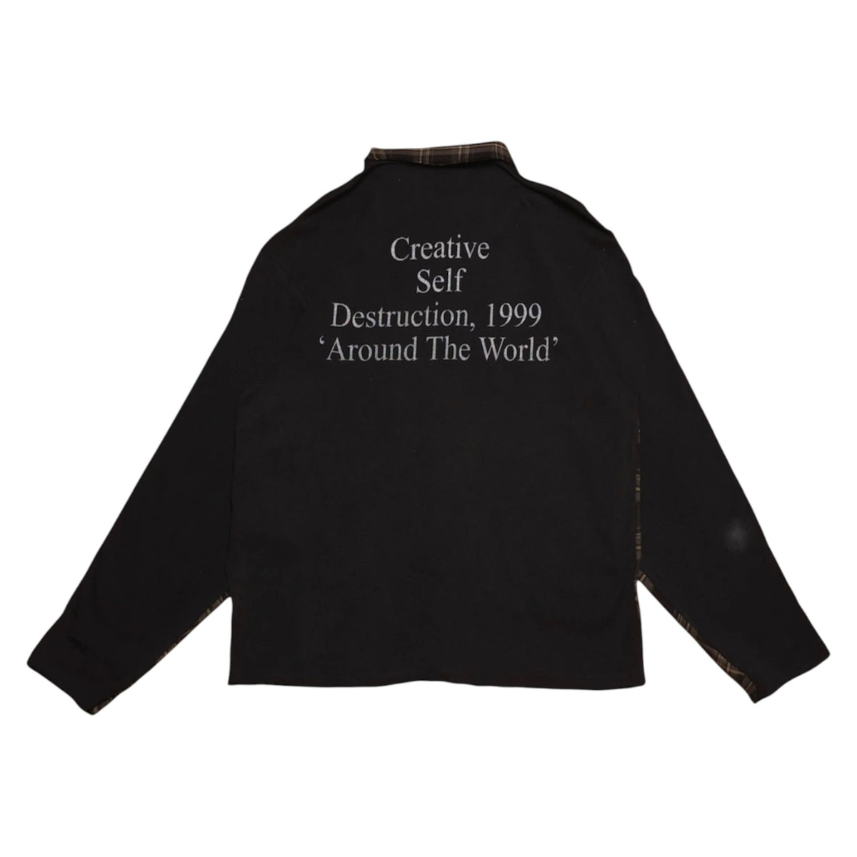 Bottega Desires 'Self Destruction' Brown Flannel Shirt