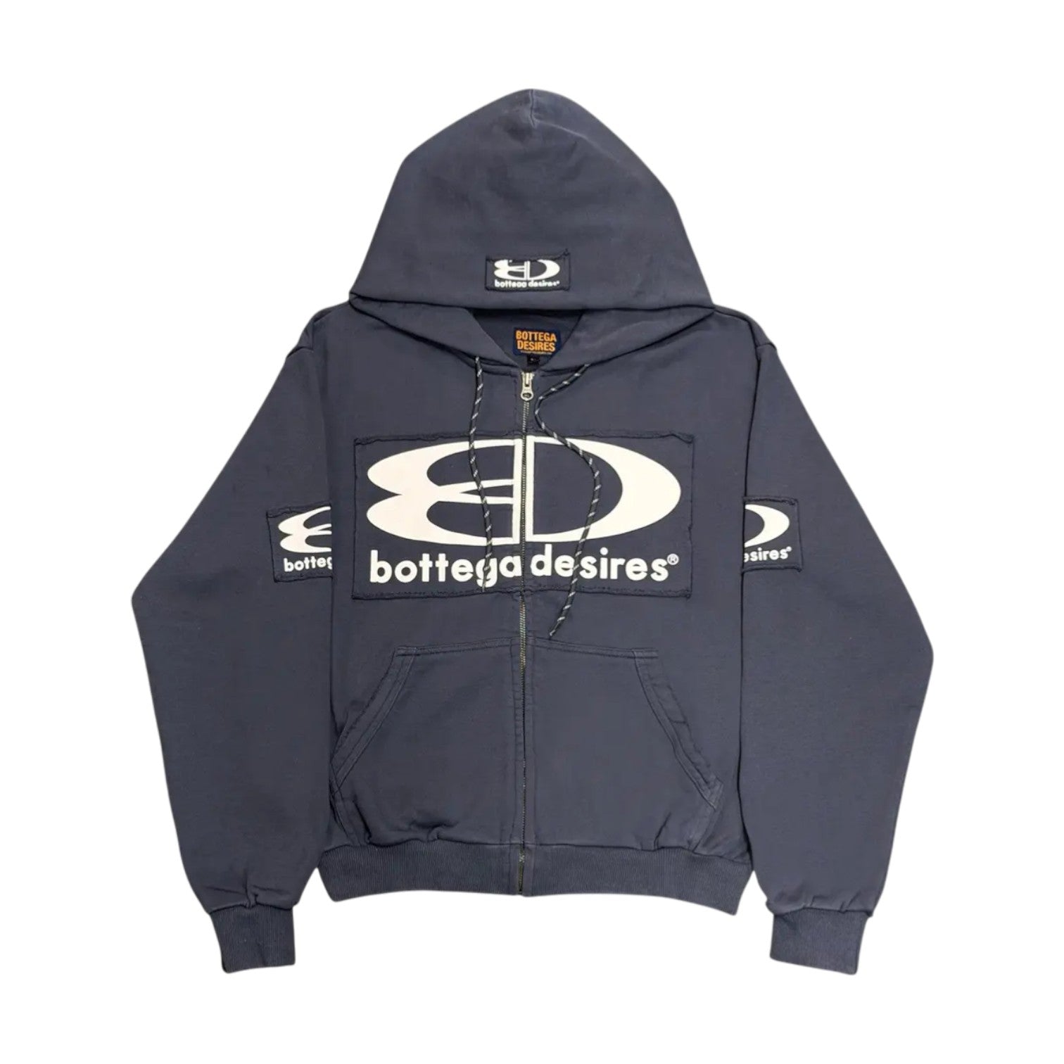 Bottega Desires 'Tech' Blue Zip Up Hoodie