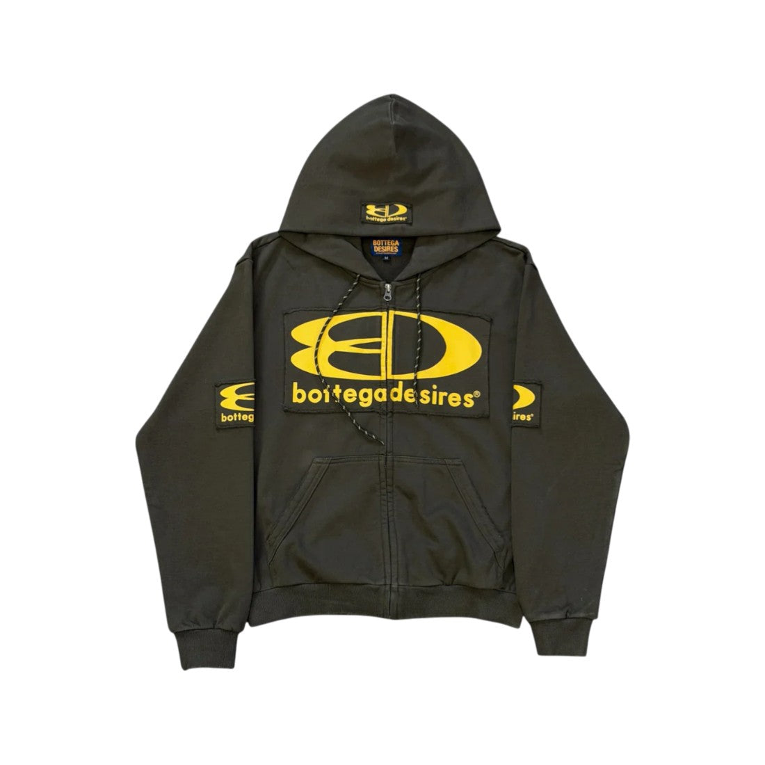 Bottega Desires 'Tech' Green Zip Up Hoodie