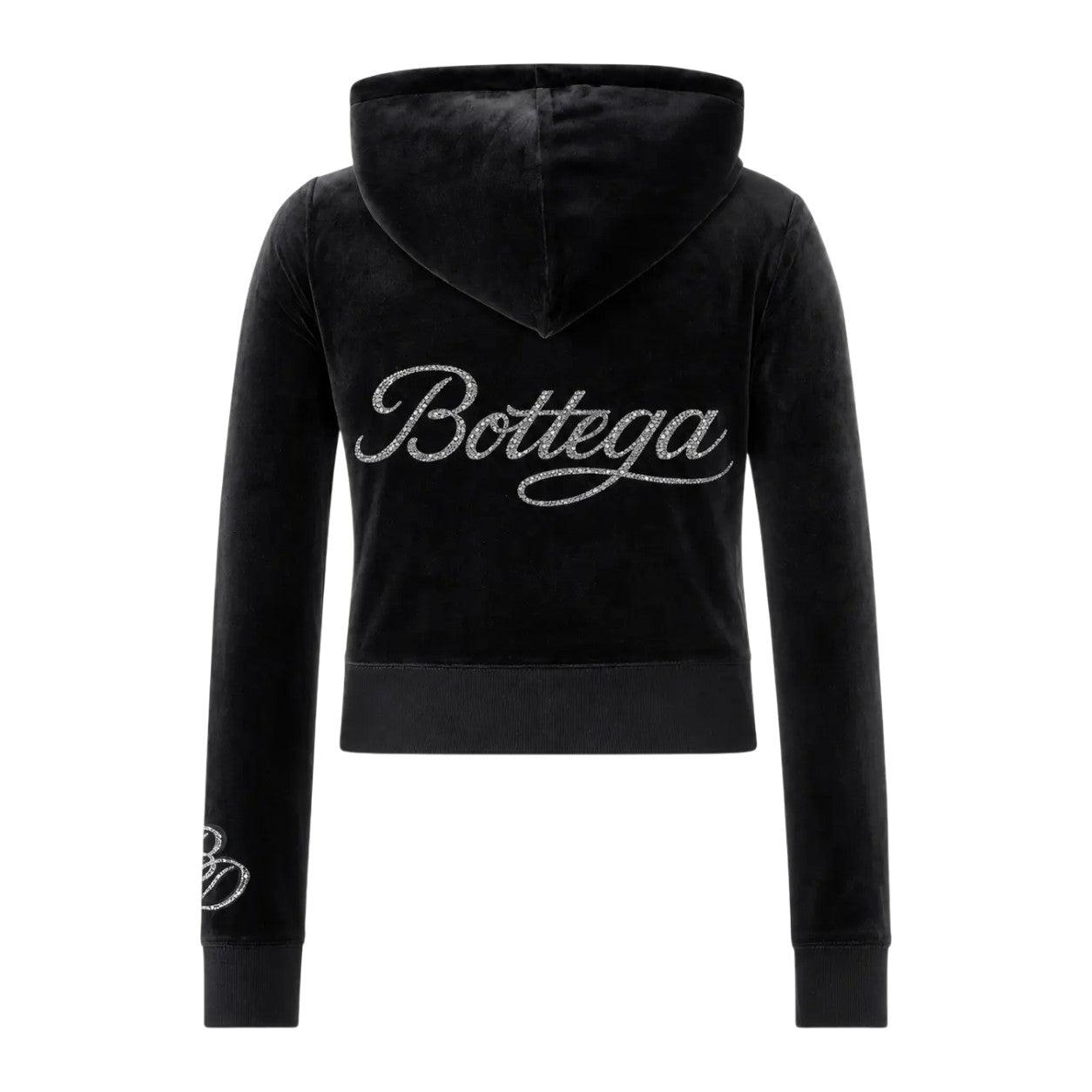 Bottega Desires 'Velour' Black Zip Up Hoodie (Women's)