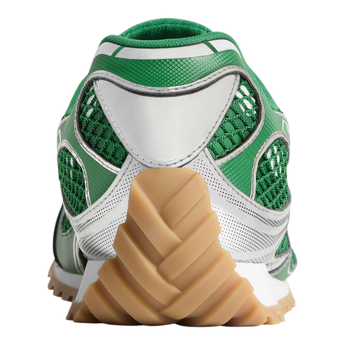 Bottega Veneta 'Orbit' Bark Green & Silver Sneakers