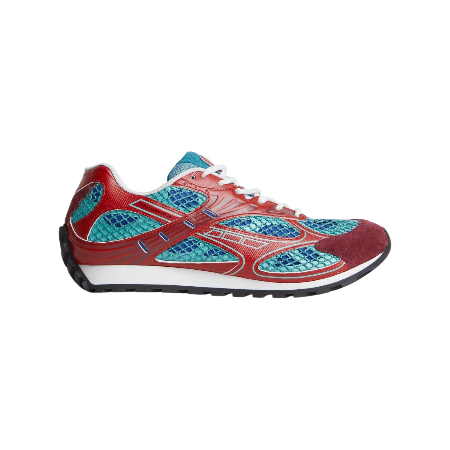 Bottega Veneta 'Orbit' Turquoise & Cherry Sneakers