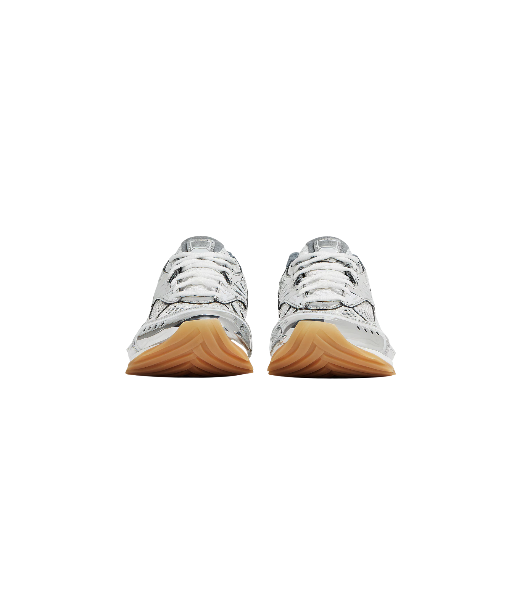 Bottega Veneta 'Orbit' White & Silver Sneakers