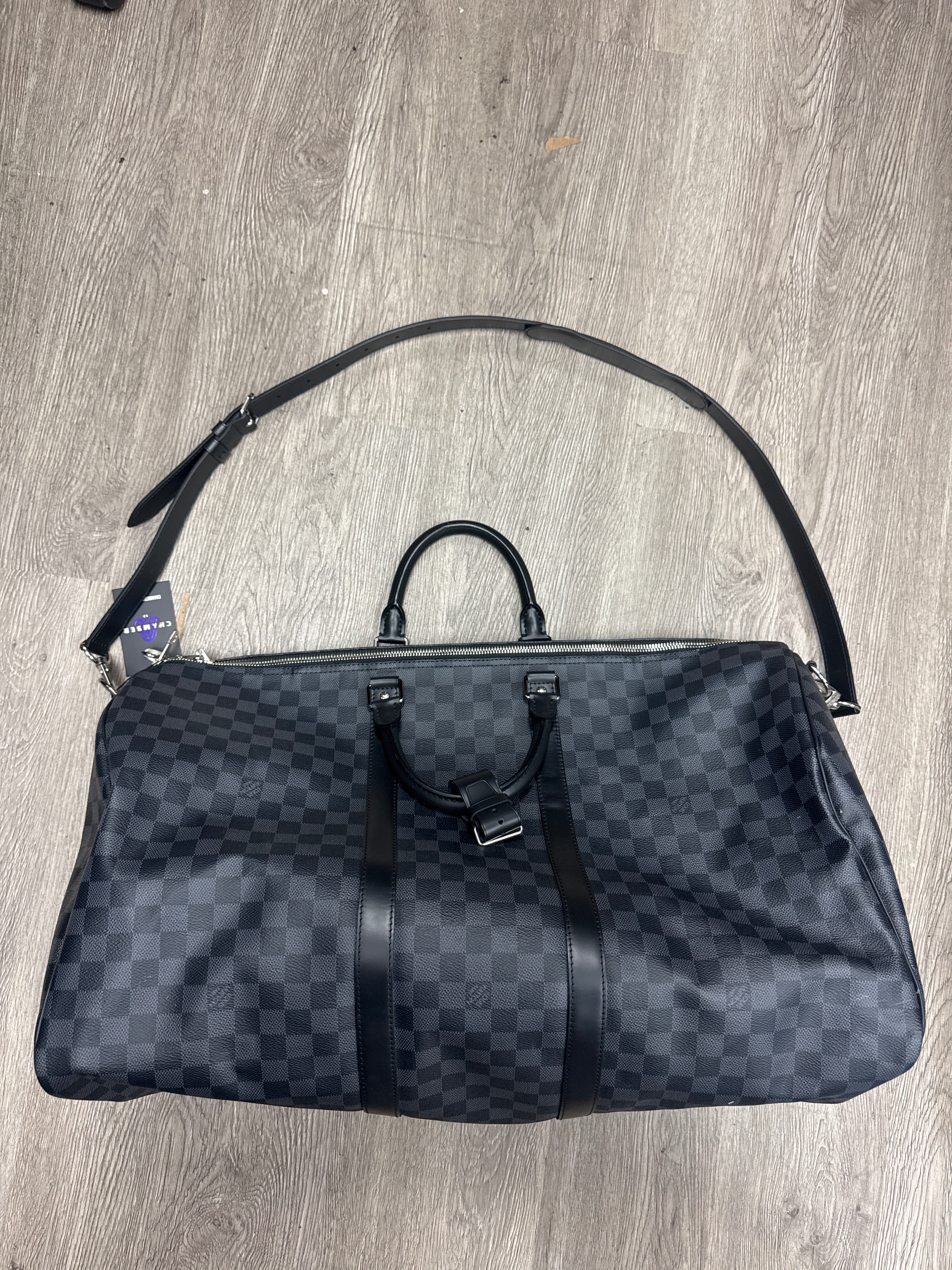 LV Black Damier Duffle Bag