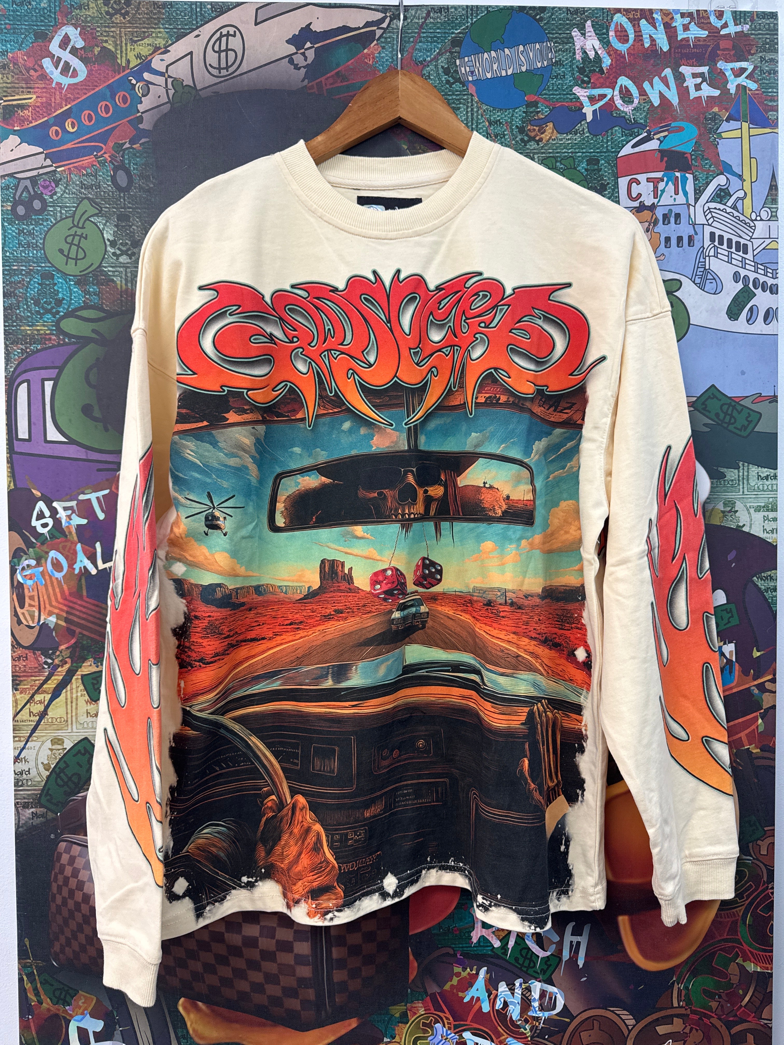 Godspeed 'On the Run' Bone LS Tee