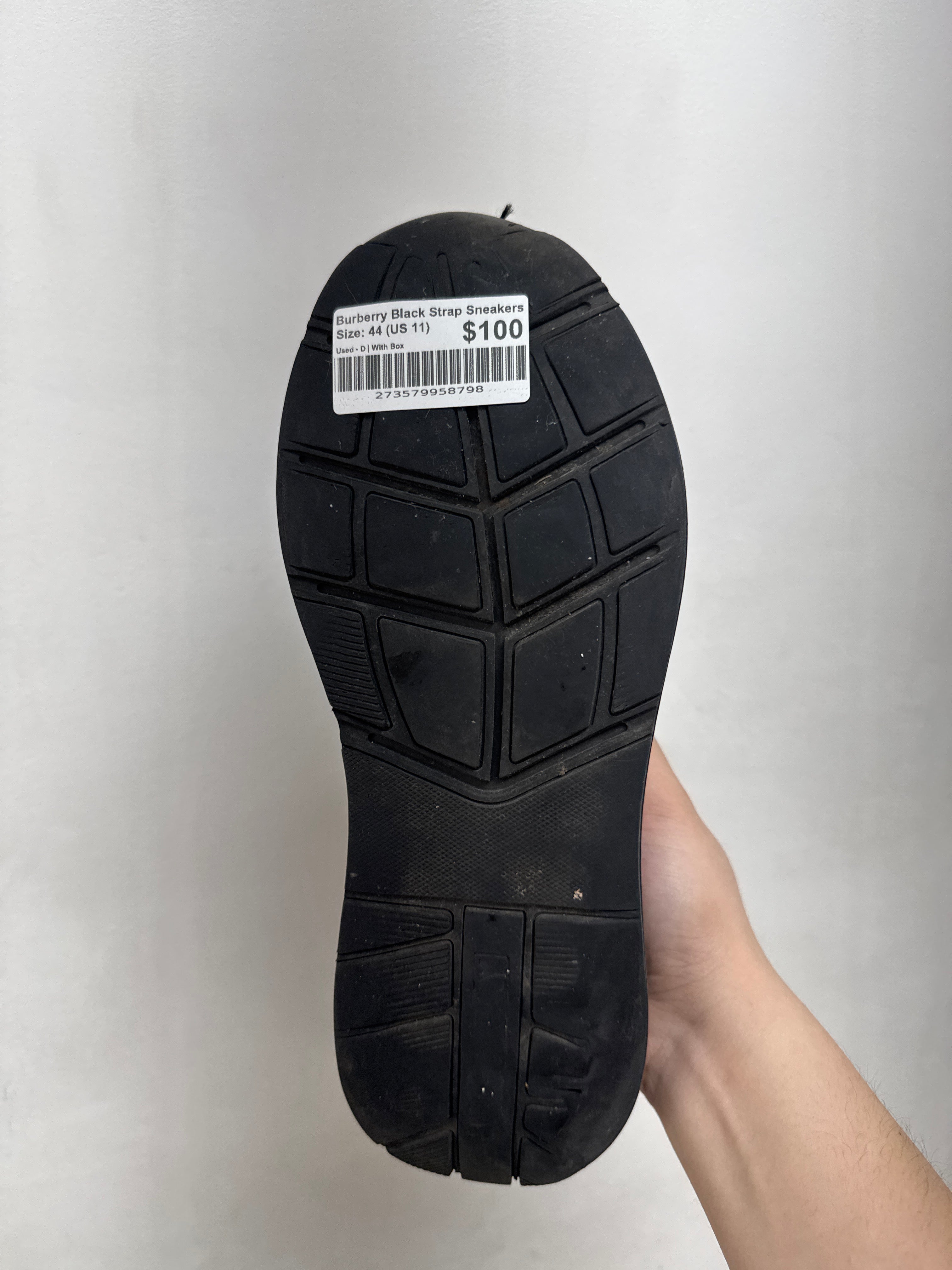 Burberry Black Strap Sneakers