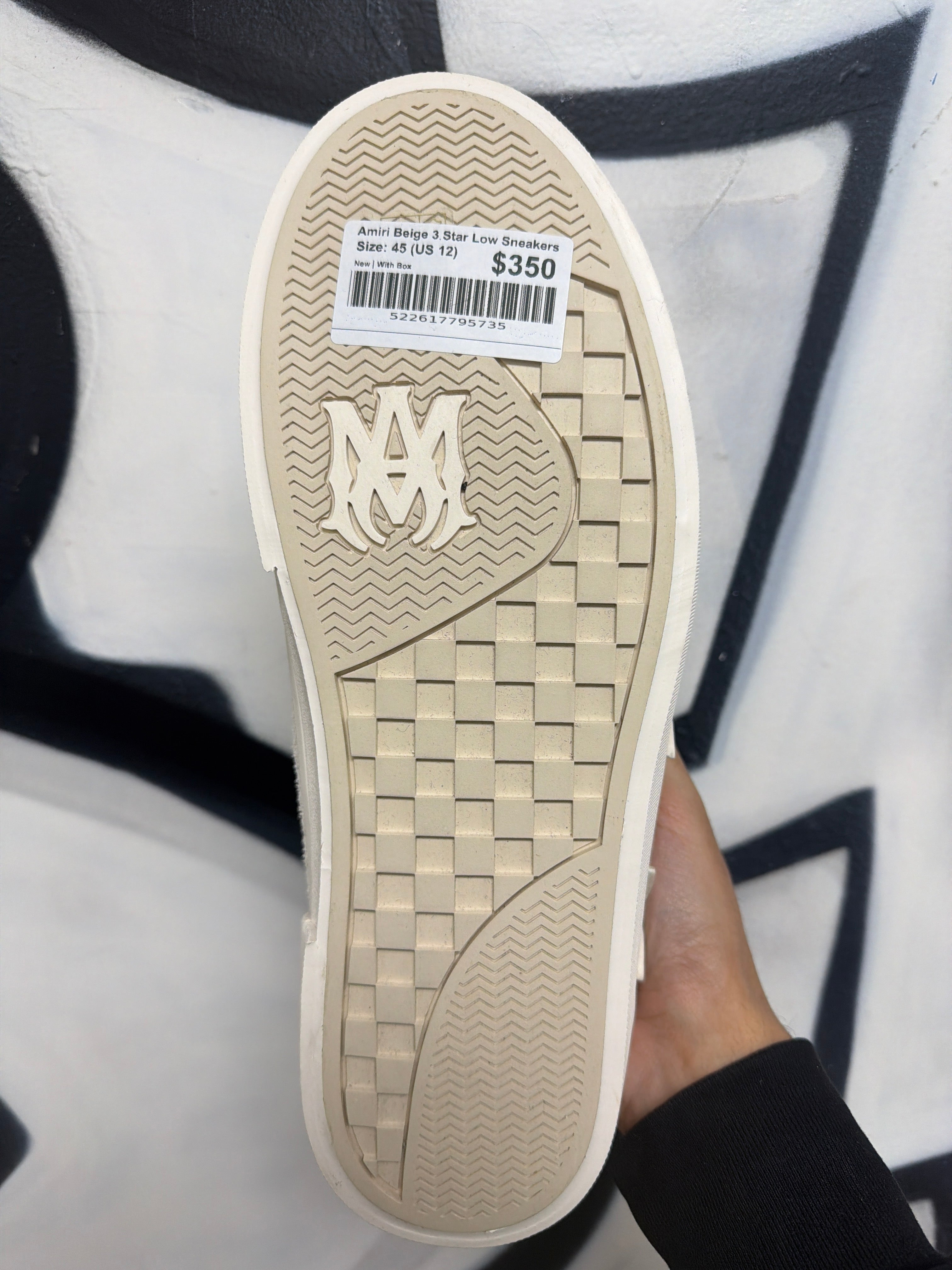 Amiri Beige 3 Star Low Sneakers