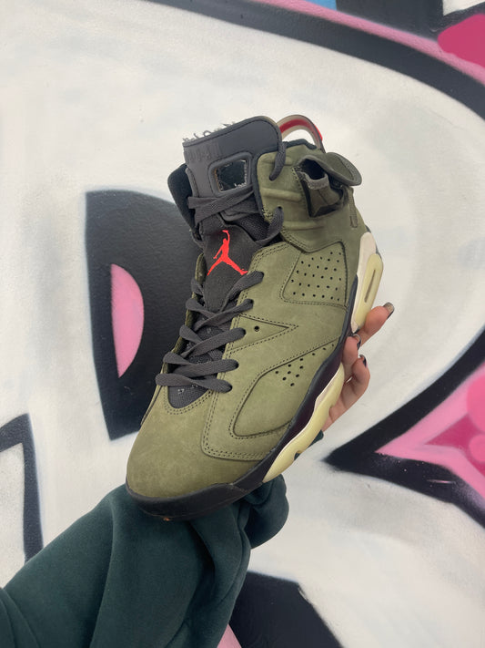 Jordan 6 Travis Scott Olive Used 10 No Box