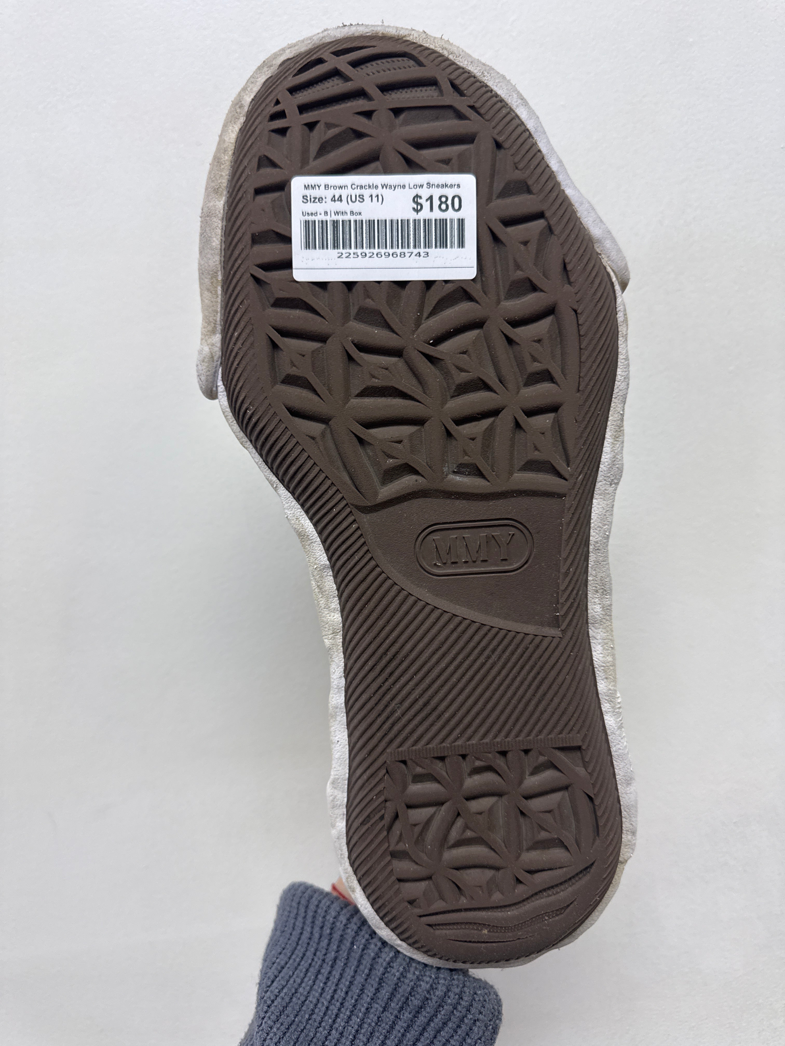 MMY Brown Crackle Wayne Low Sneakers