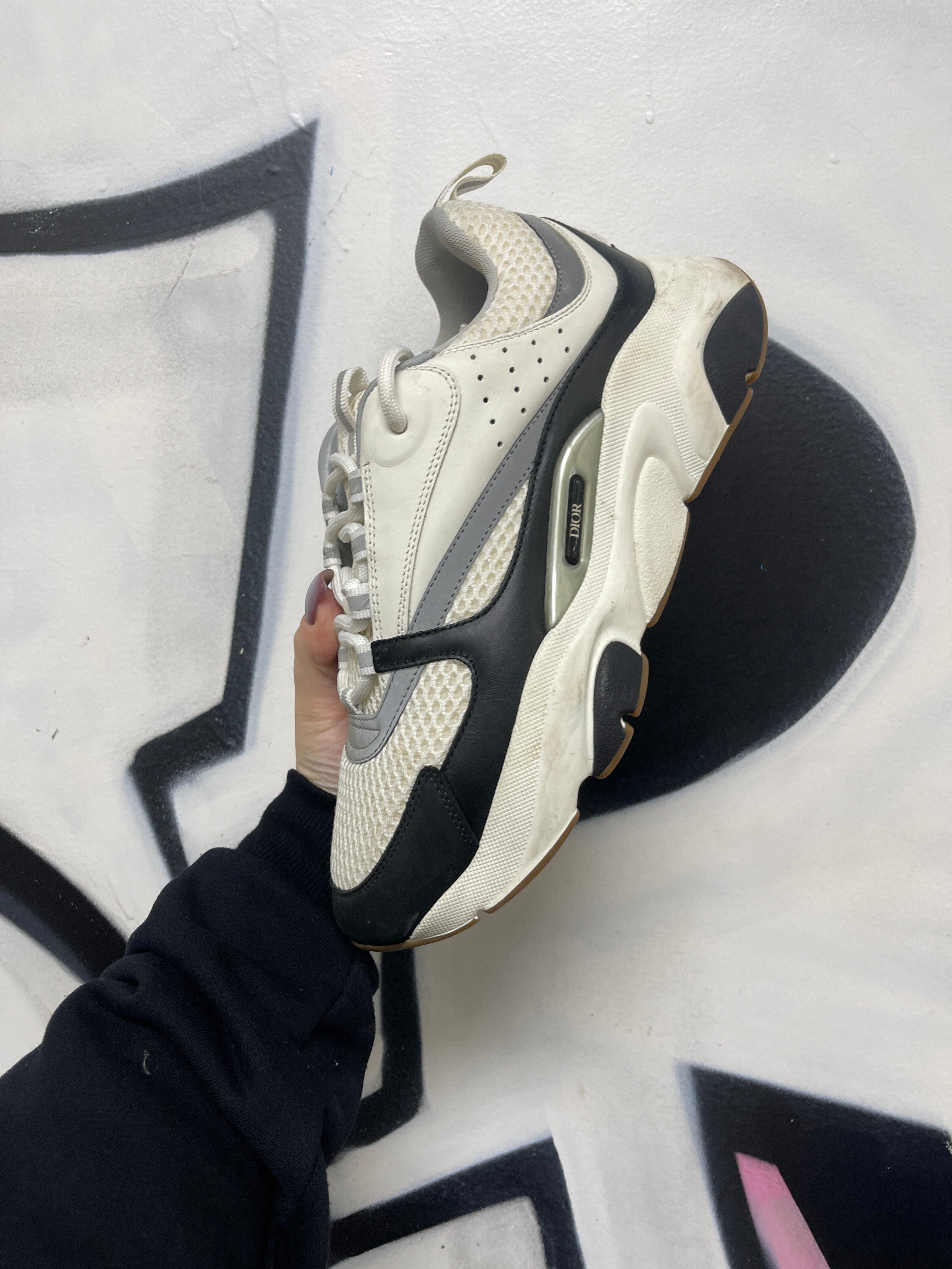 Dior B22 White Black Belt