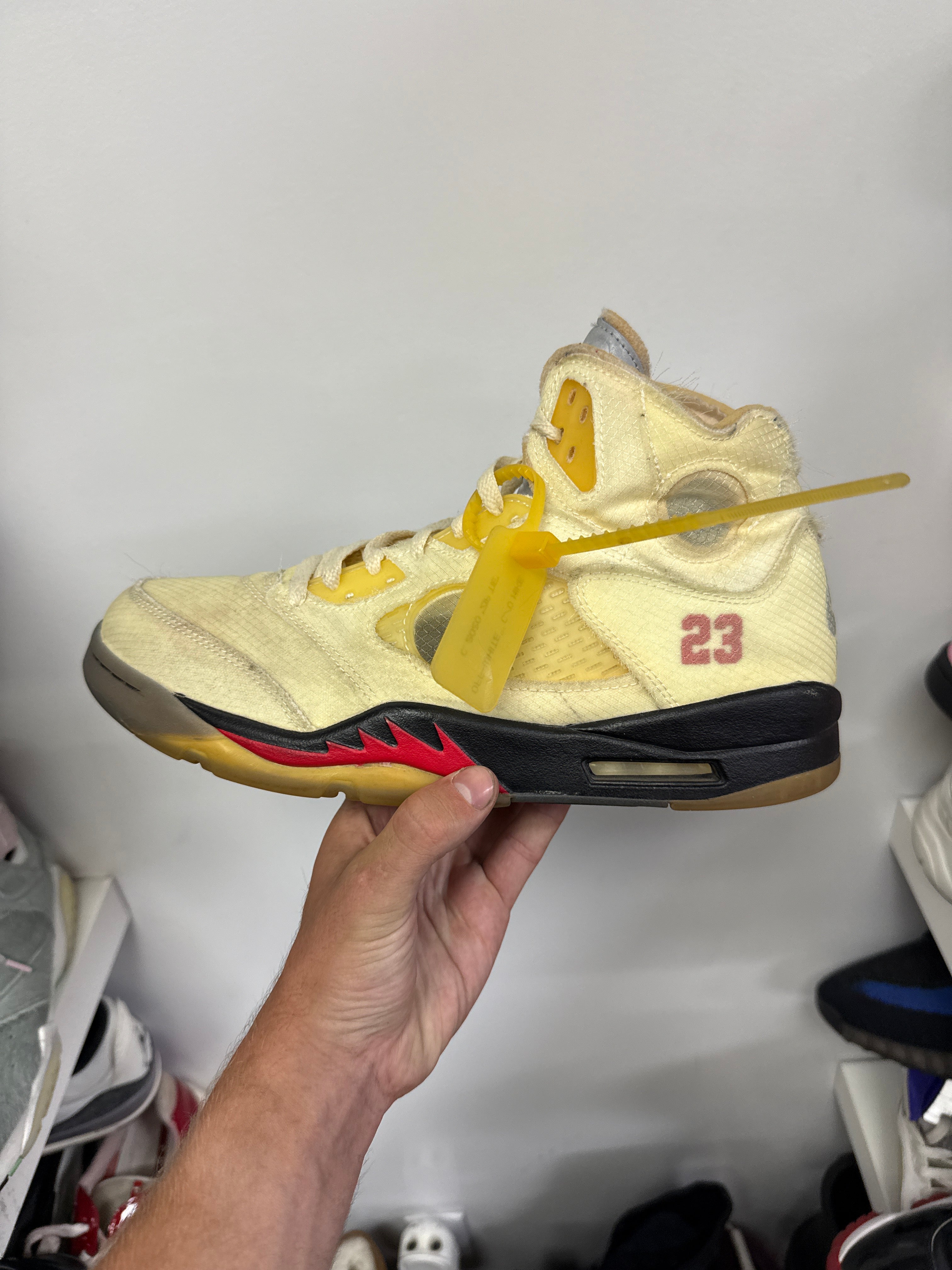 Jordan 5 Off White Sail Sneakers