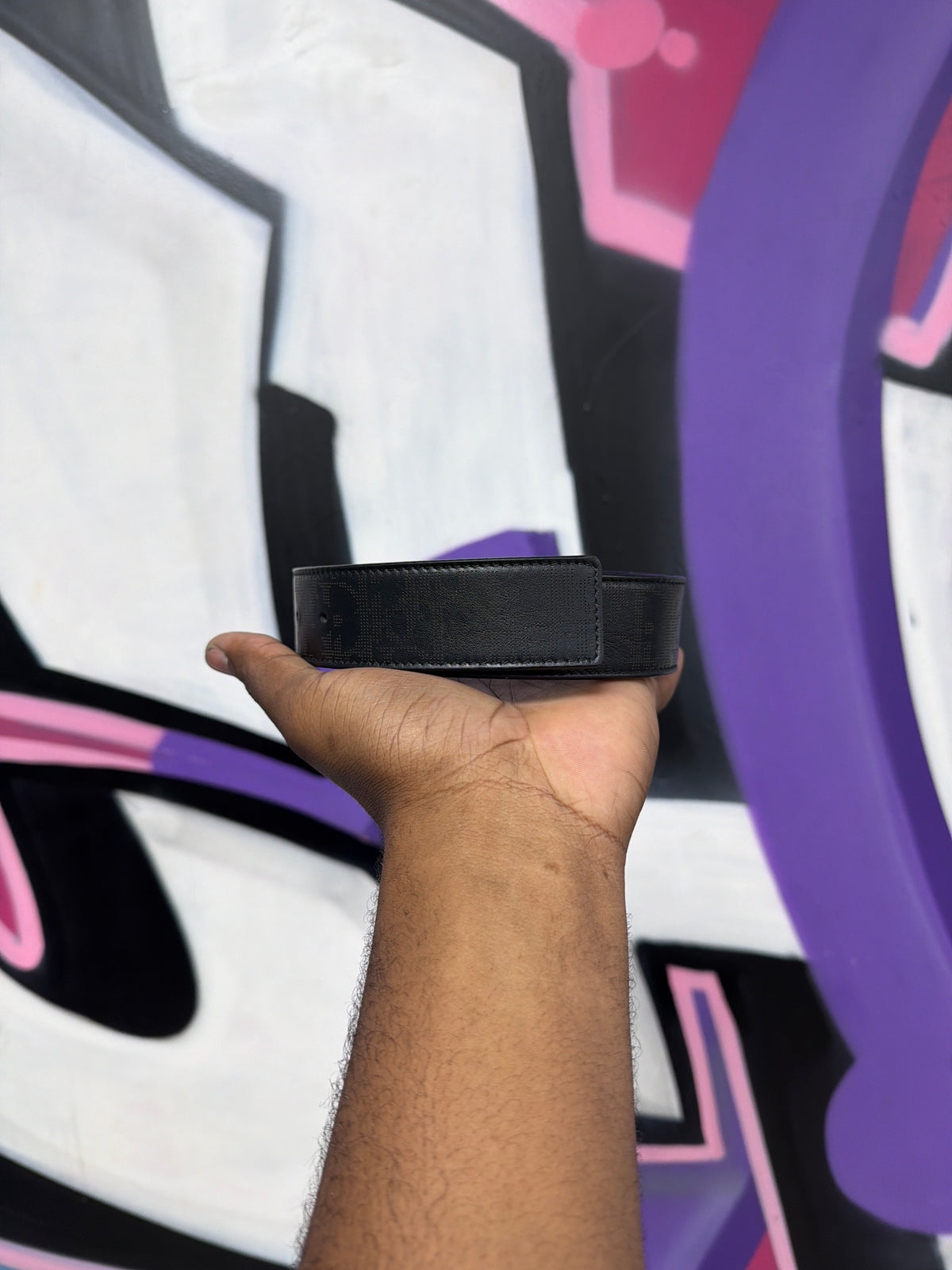 Dior Black Monogram Strap Only (85-34) Belt