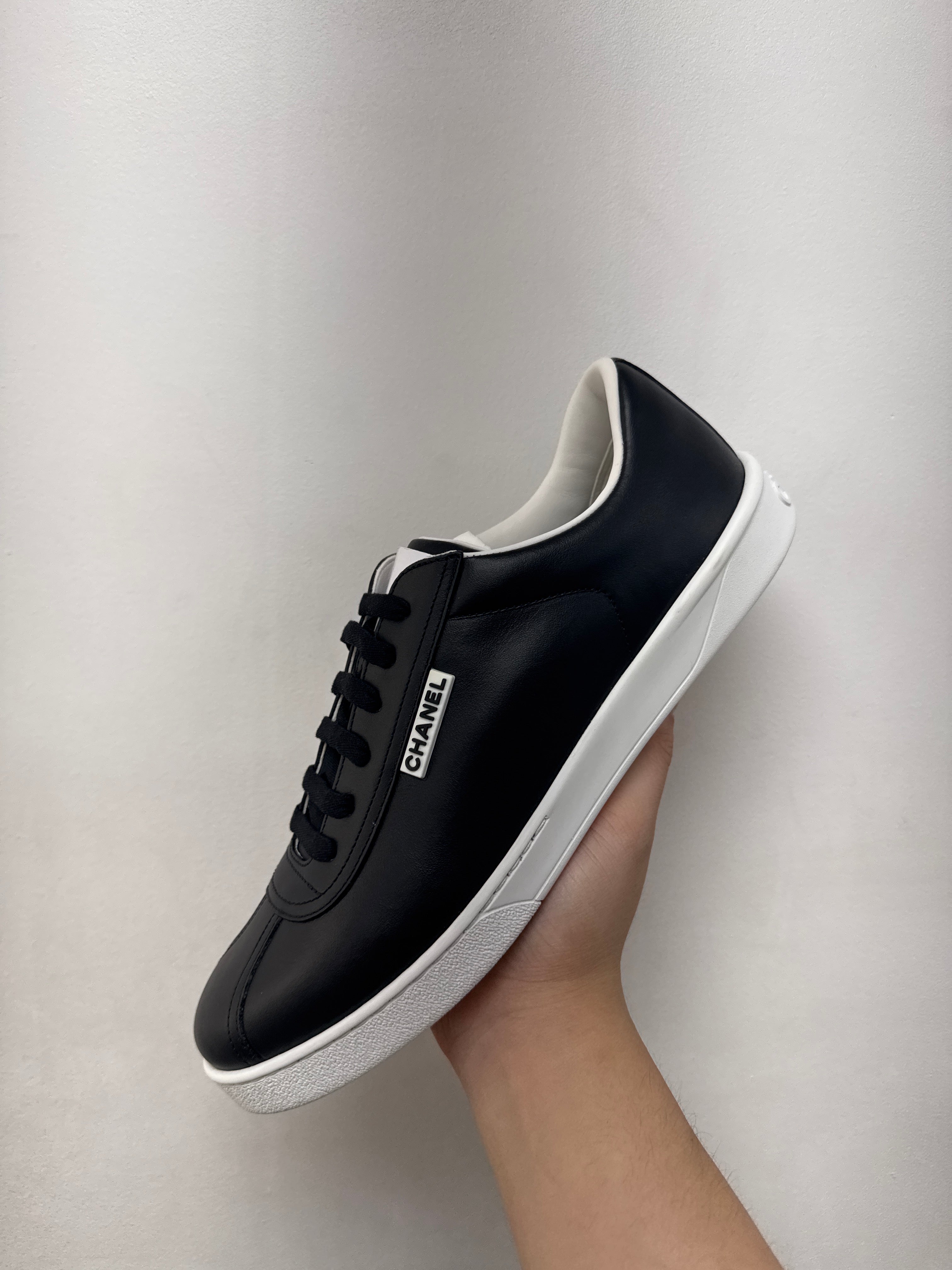 Chanel Black Uniform Trainer Sneakers