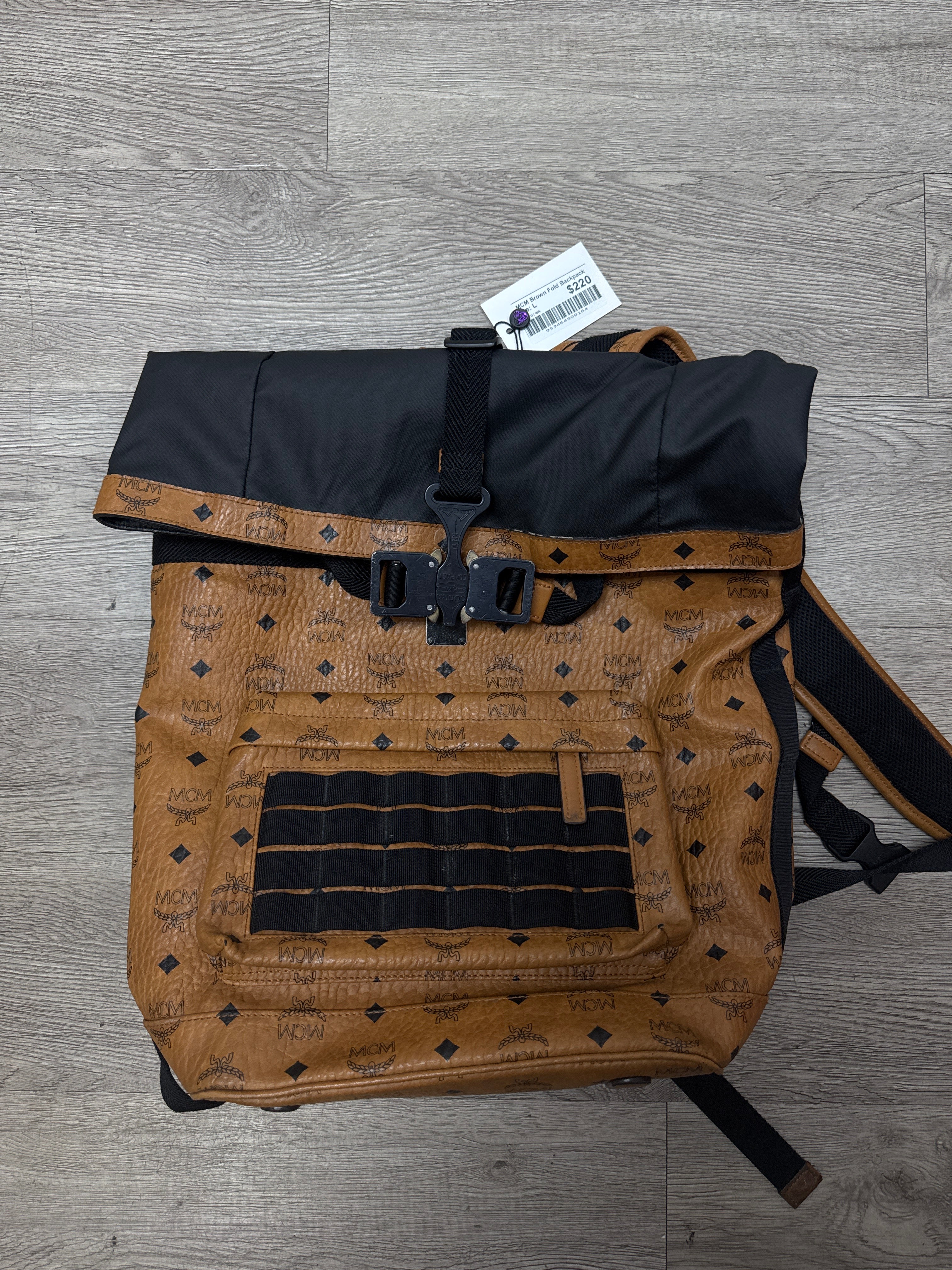 MCM Brown Fold Backpack
