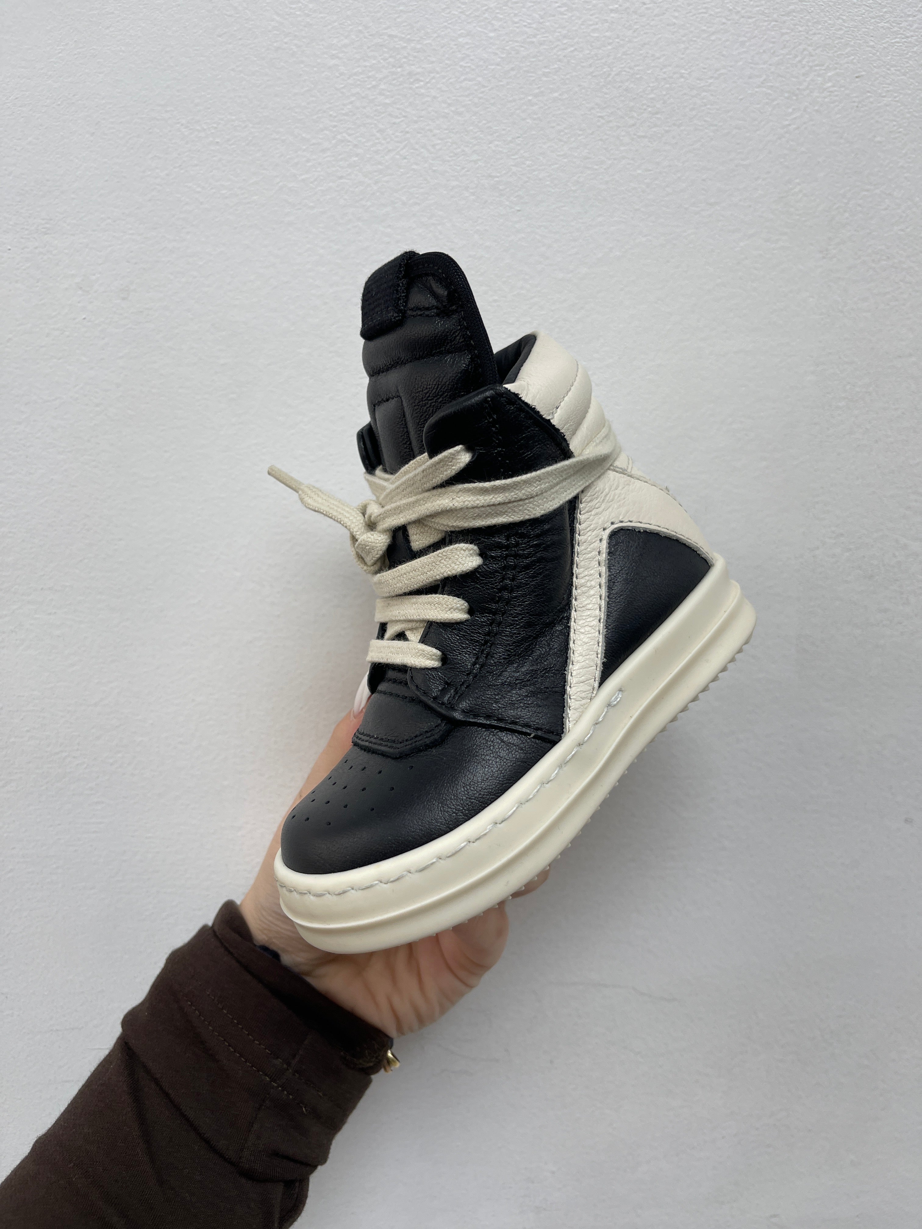 Rick Owens Black Geobasket (Baby's) Sneakers