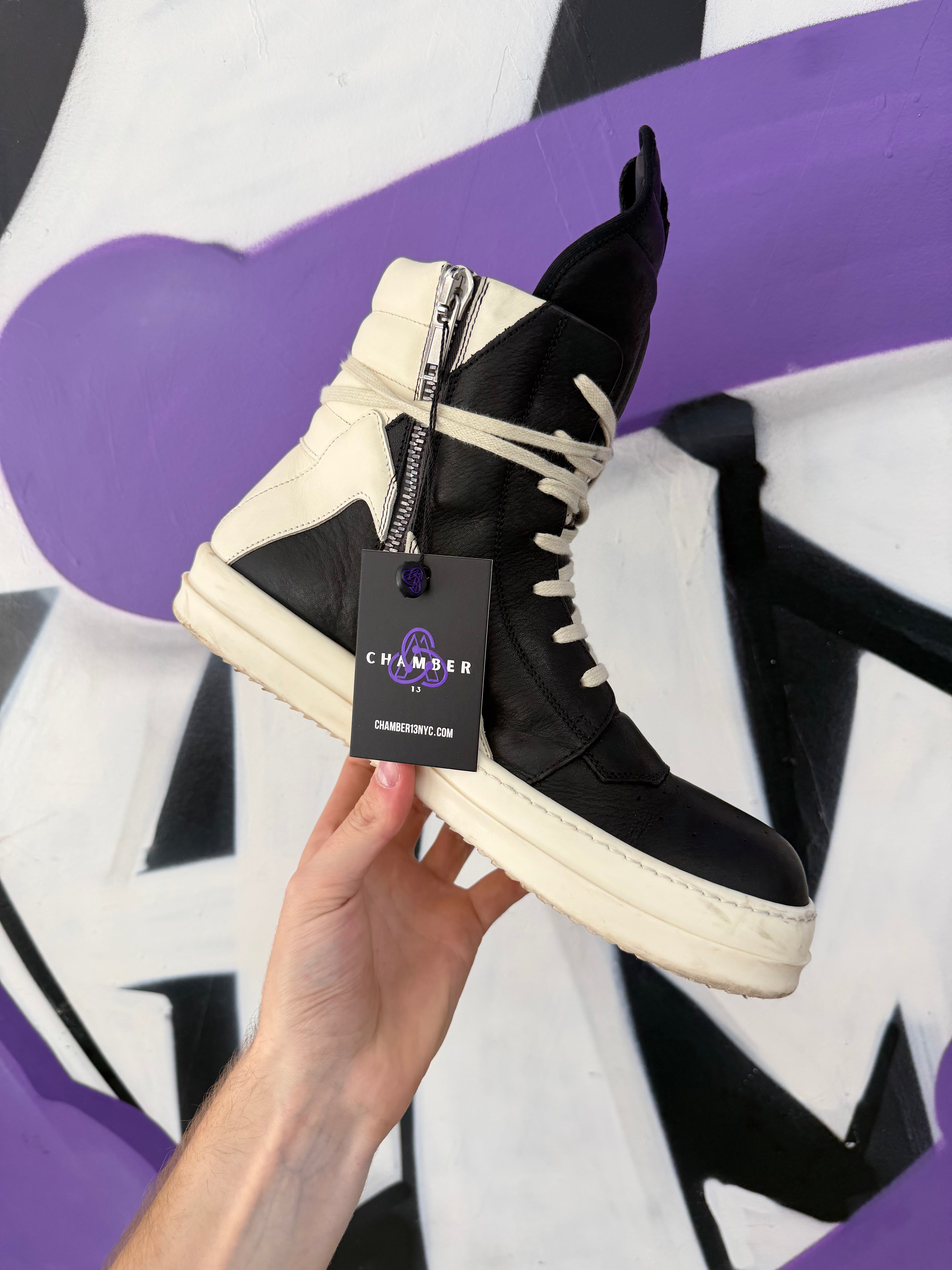 Christian Louboutin Black Spiked High Sneakers