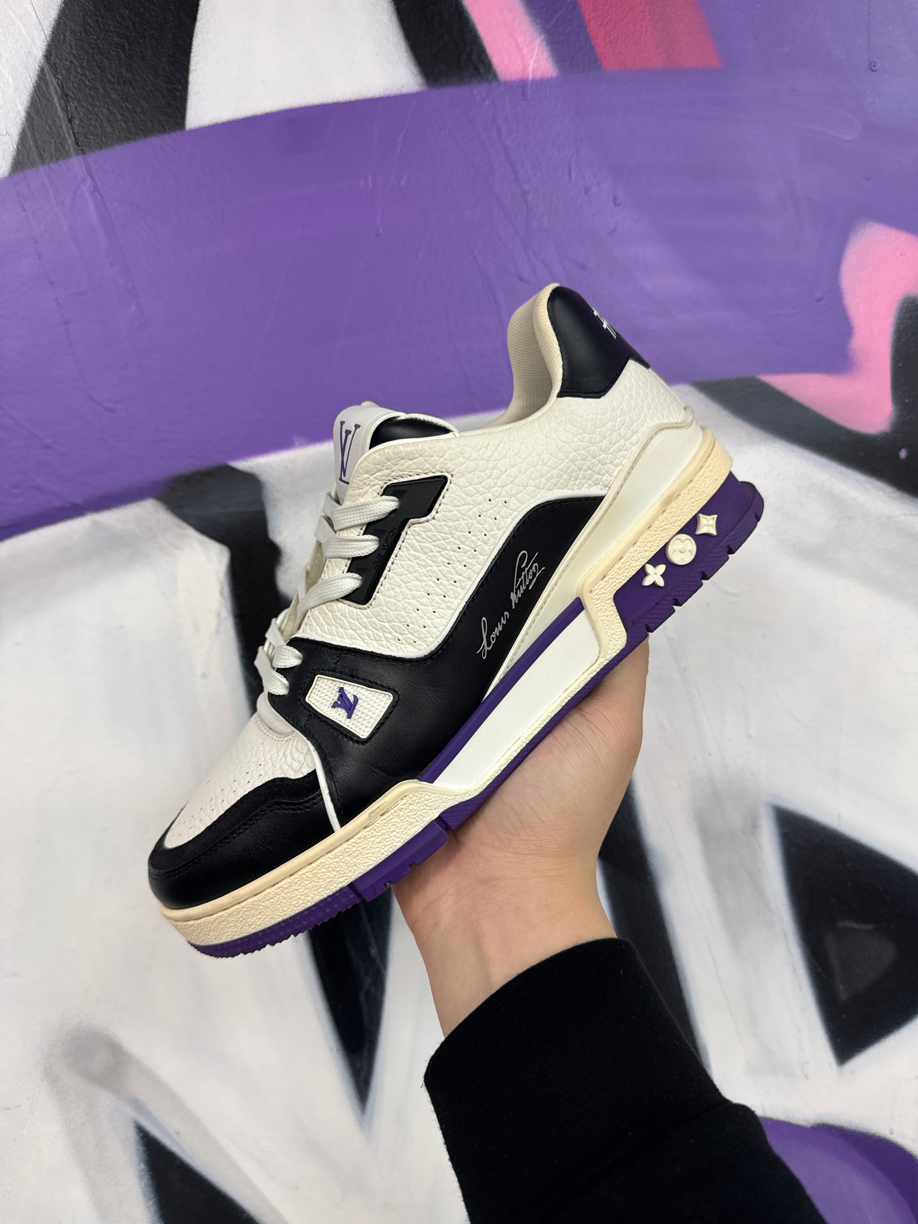 Louis Vuitton Black Purple #54 Trainer Sneakers