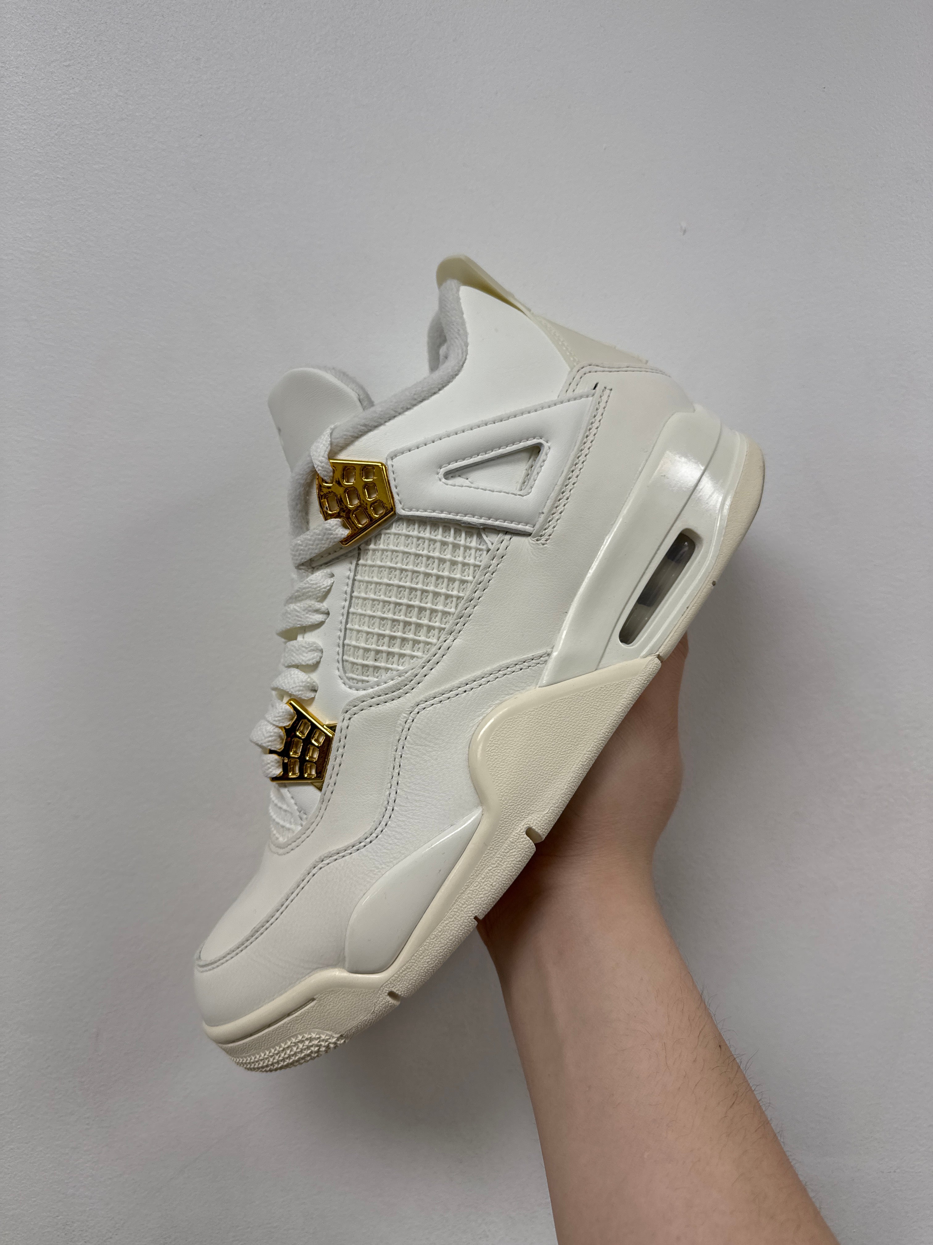 Jordan 4 Metallic Gold Sneakers