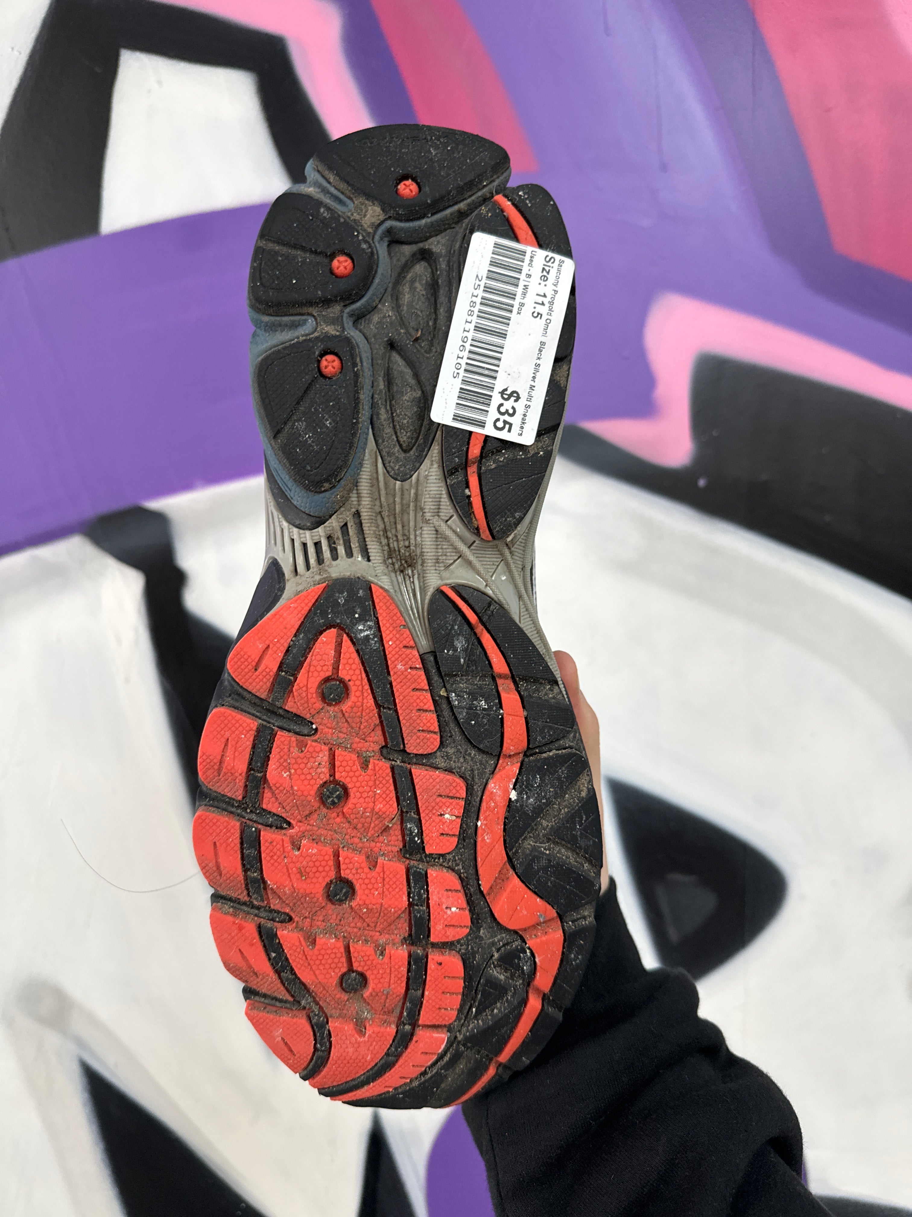 Saucony Progold Omni  Black Silver Multi Sneakers