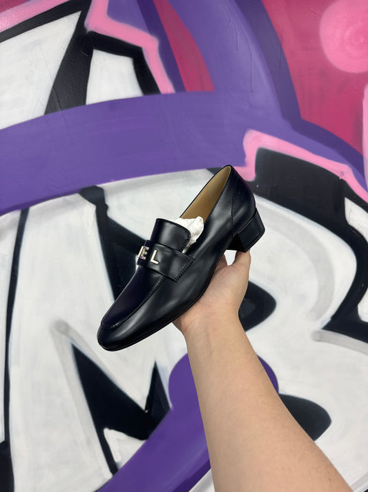 Chanel Black Loafer Sneakers  New 39 With Box