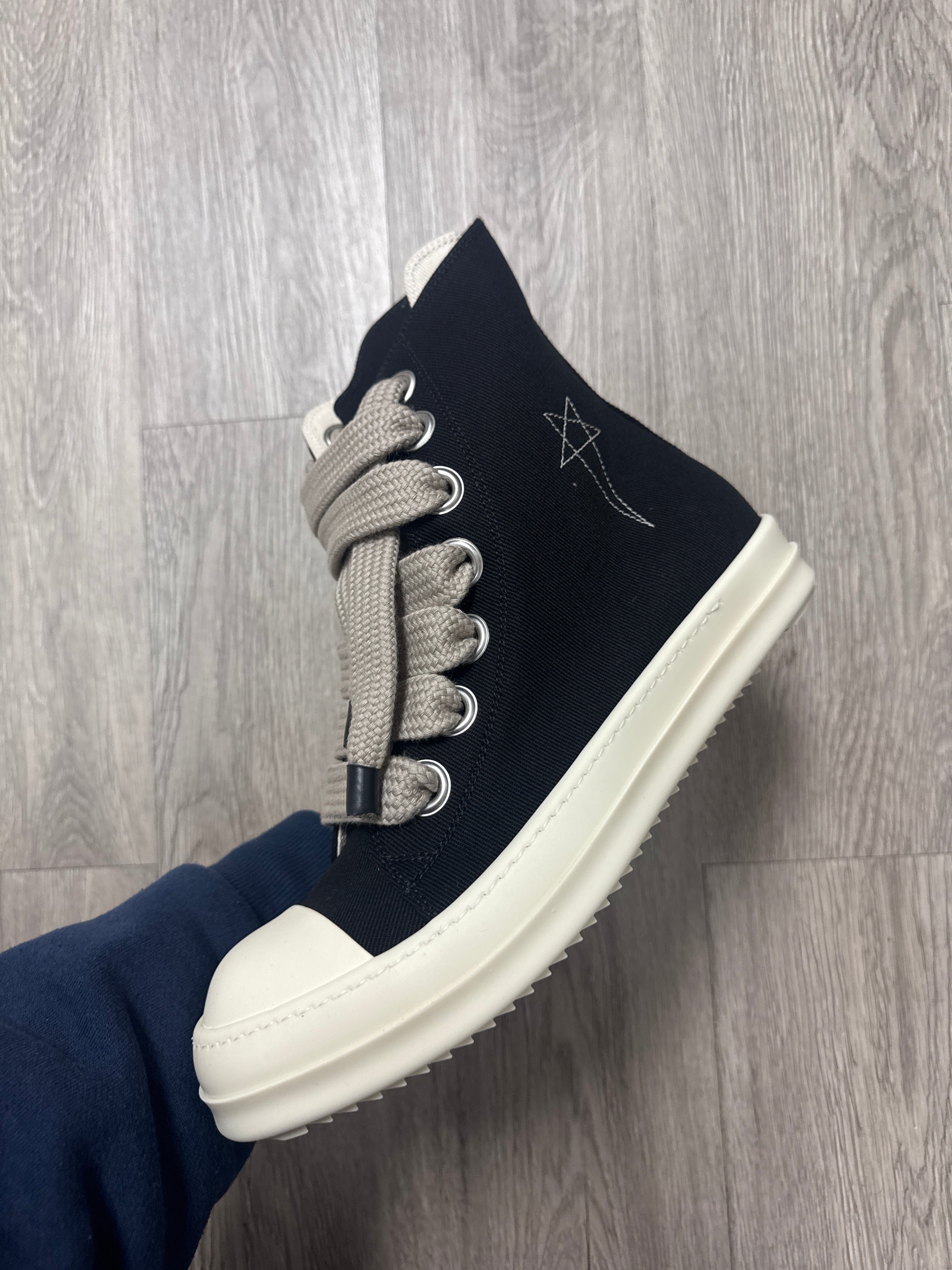 Rick Owens DRKSHDWS Jumbo Lace High Penta Black/Milk