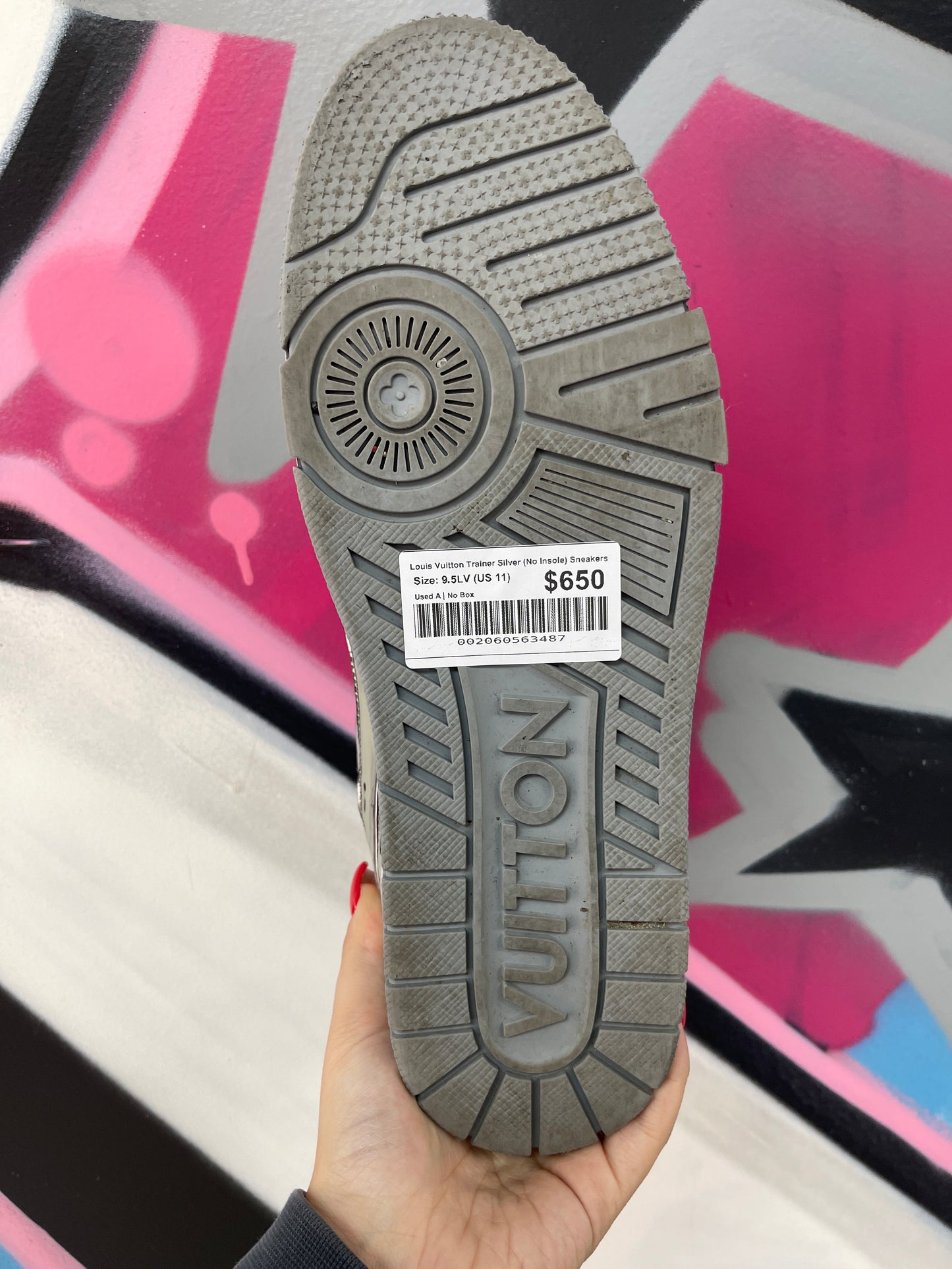 Louis Vuitton Trainer Silver (No Insole) Sneakers