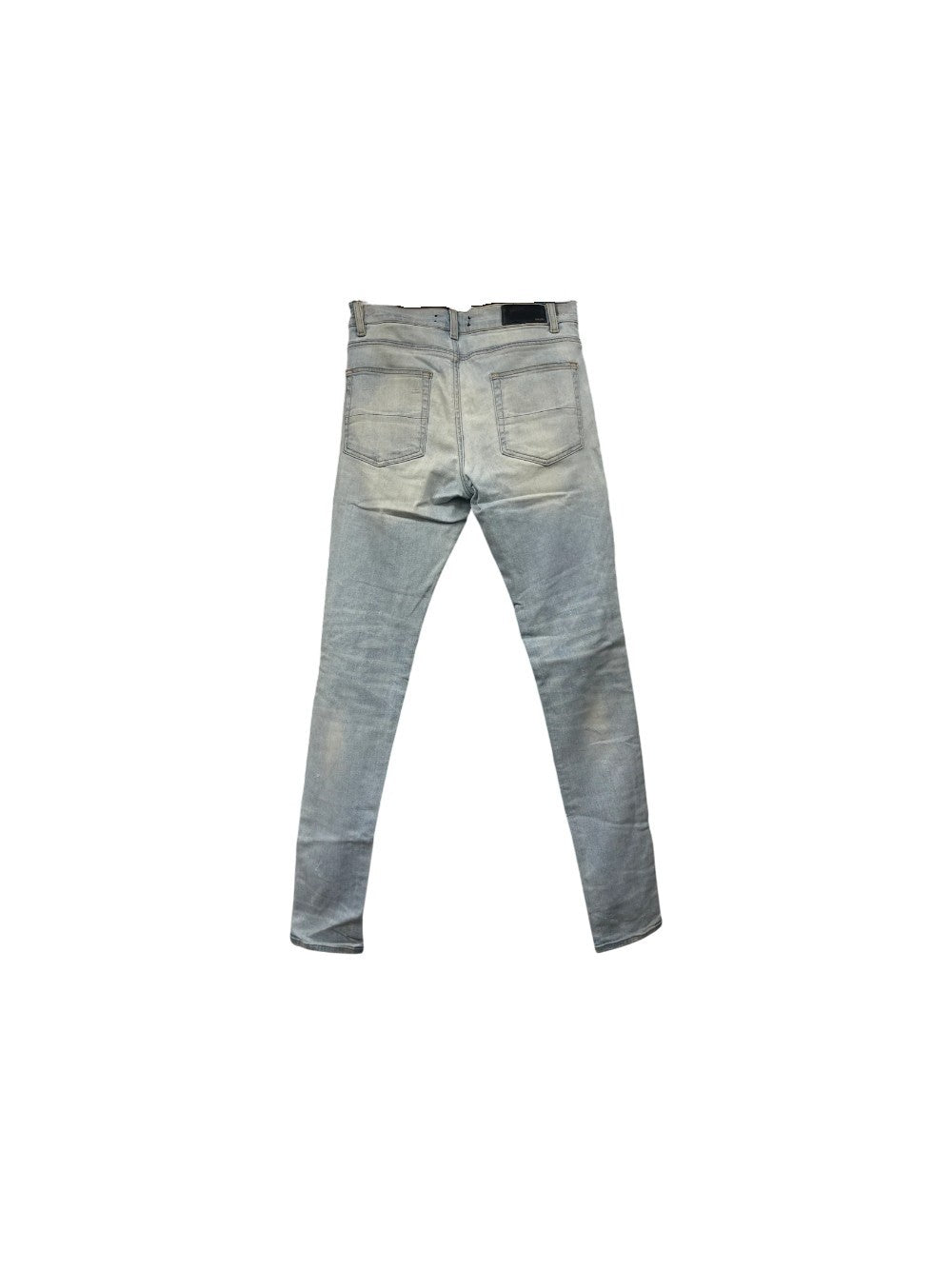 Amiri Zebra Crystal Thrasher Patch (Zipper) Light Wash Jeans