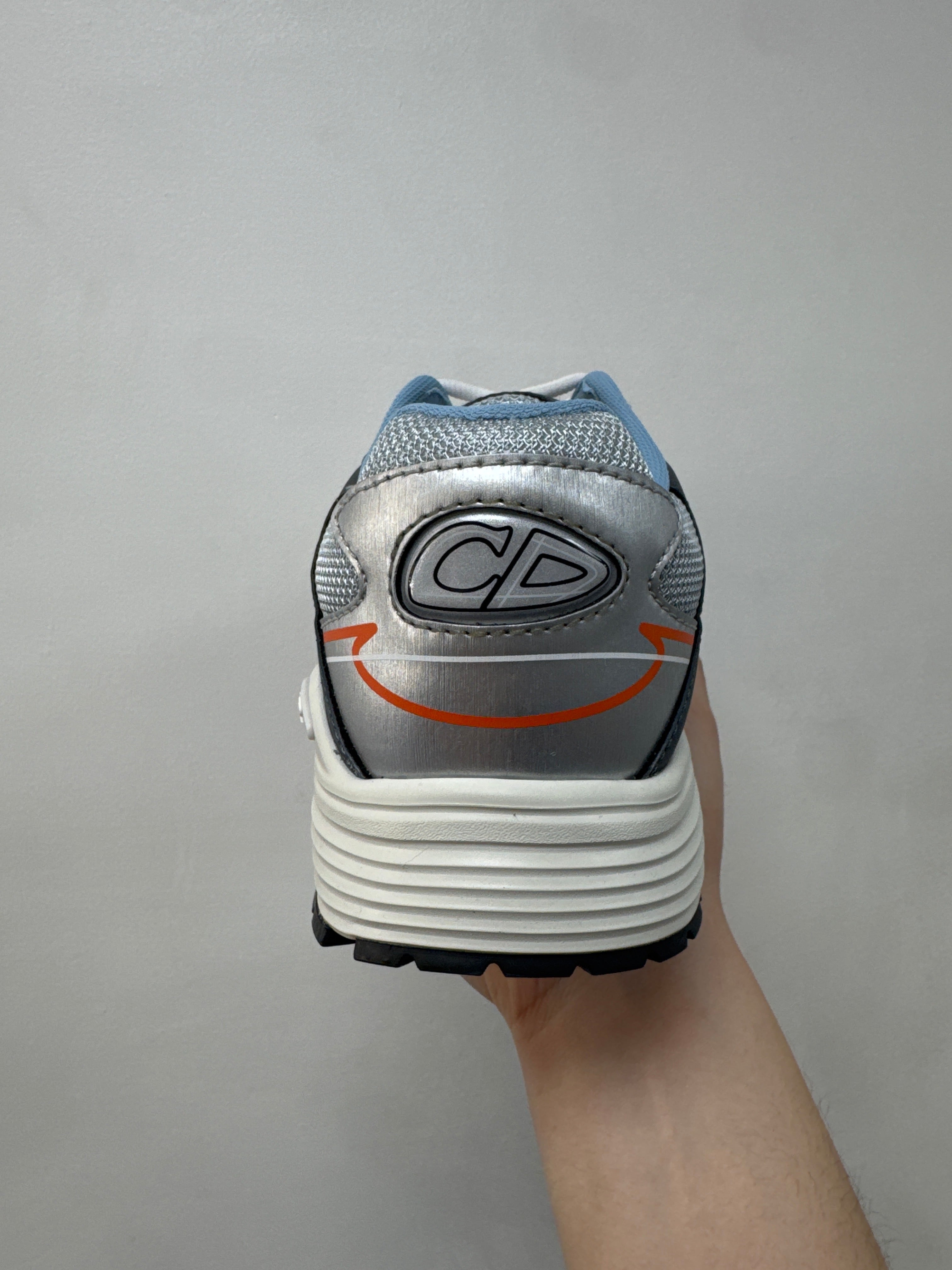 Dior B30 Silver Grey Orange Blue Sneakers
