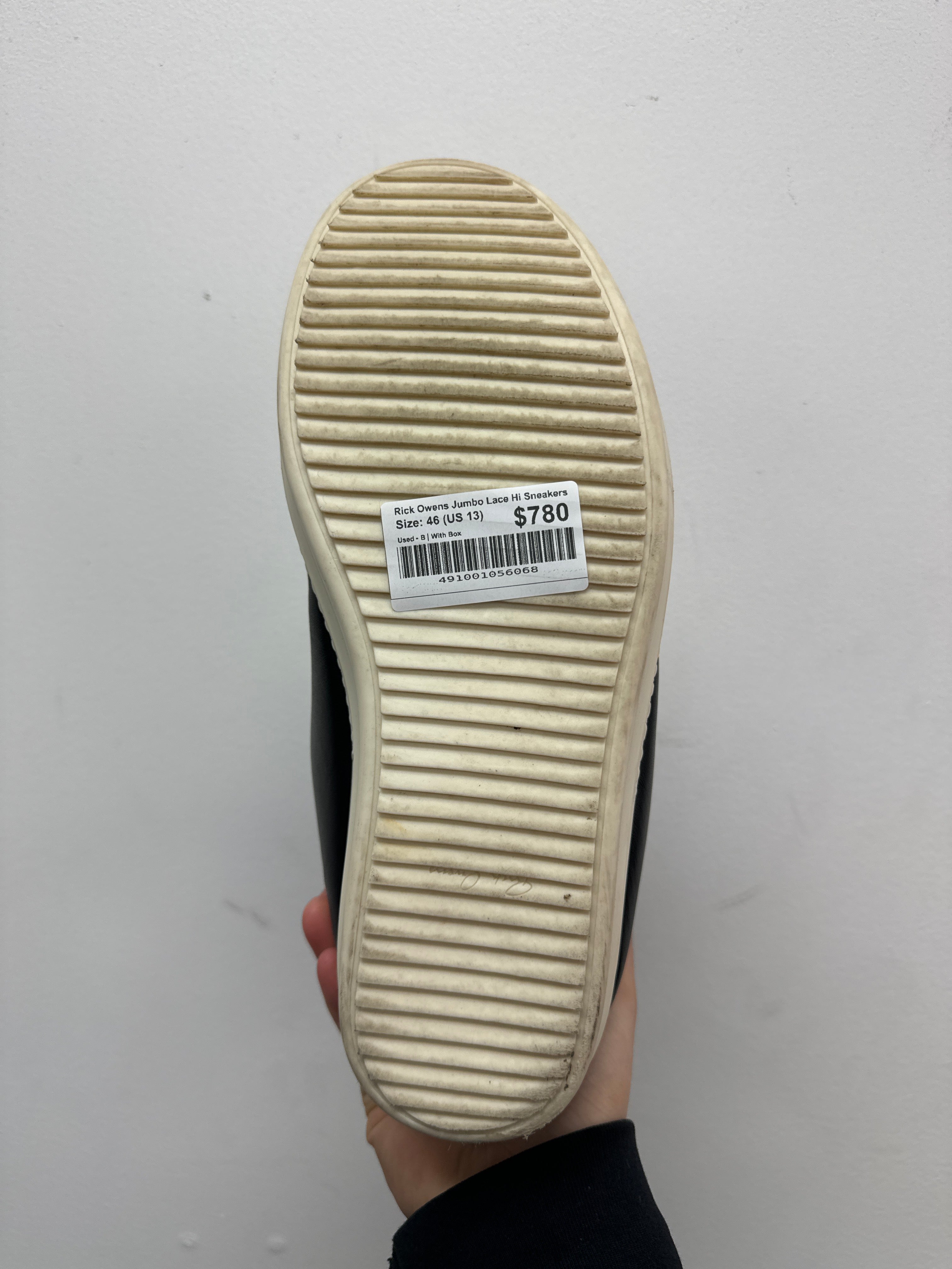 Rick Owens Jumbo Lace Hi Sneakers