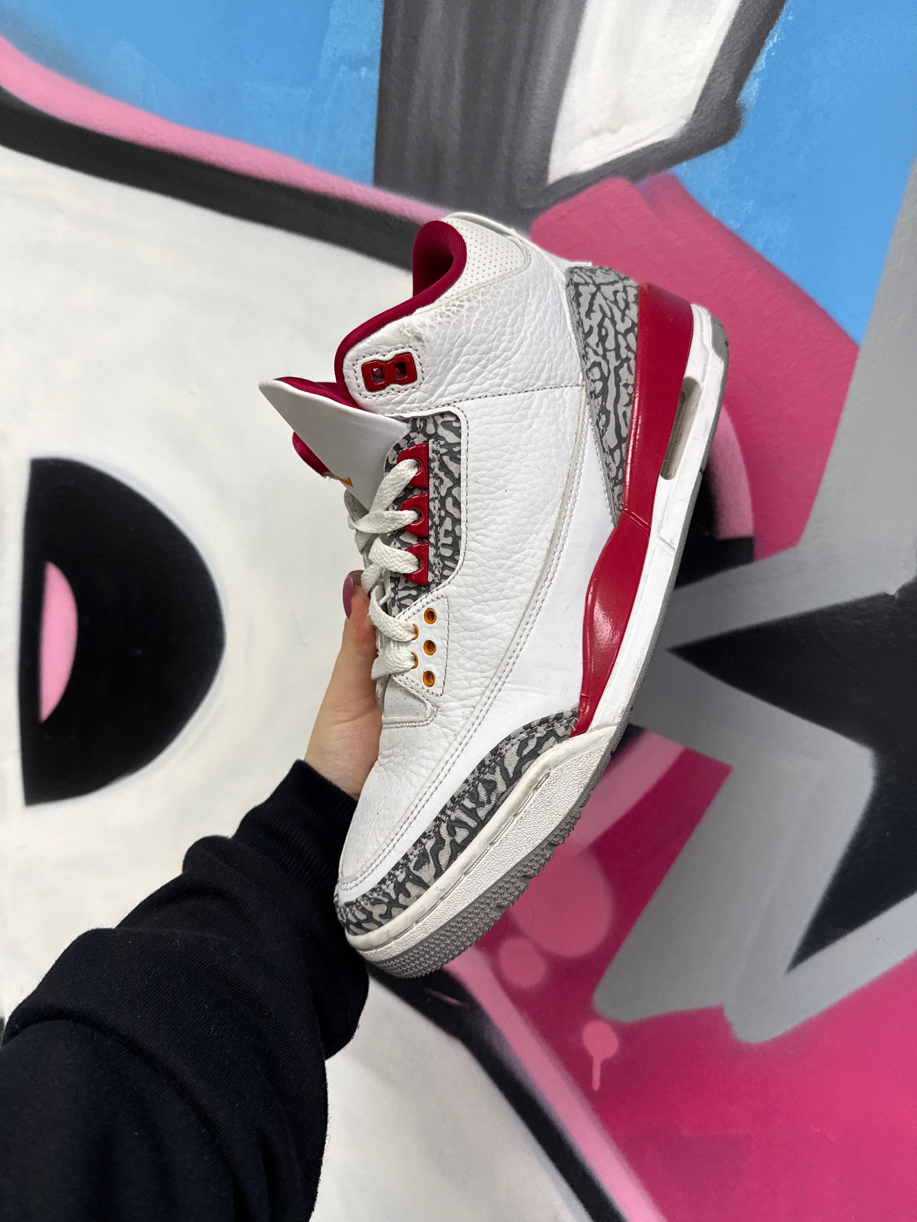 Jordan 3 Cardinal Red Sneakers