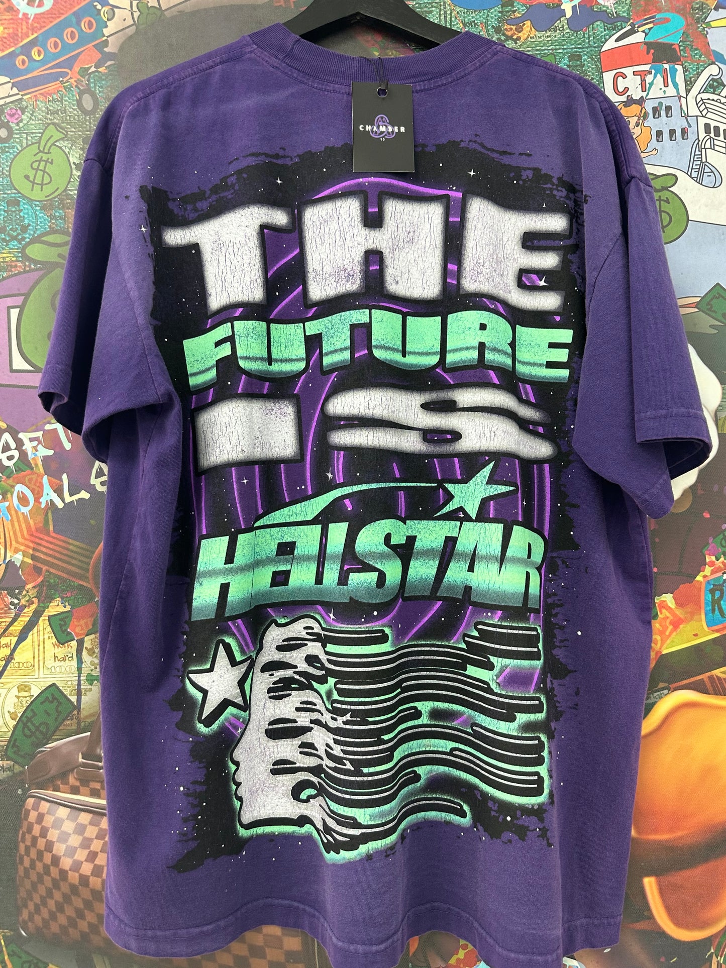 Hellstar Goggles Tee Purple Green