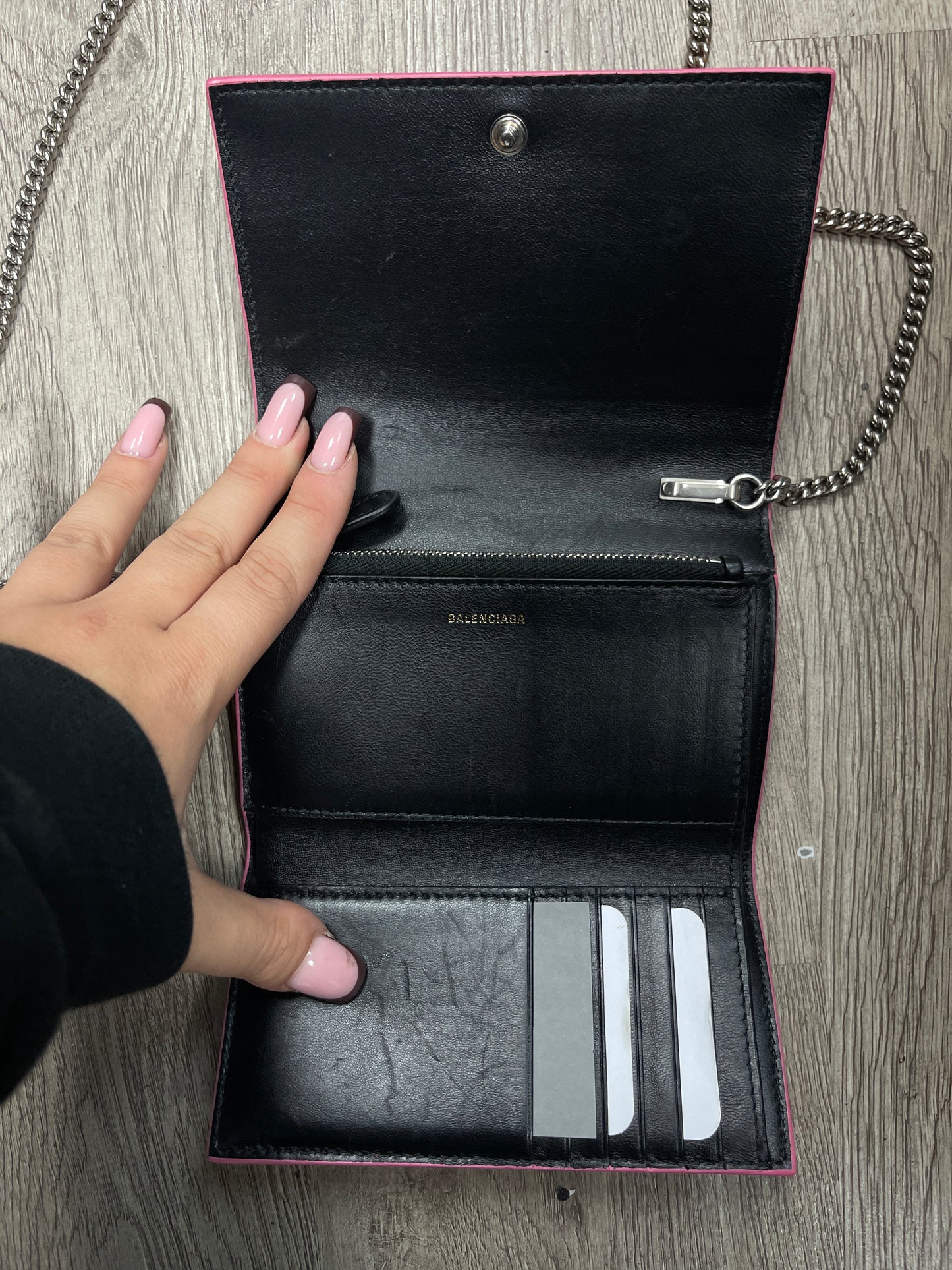 Balenciaga Wallet Chain Strap Pink Bag