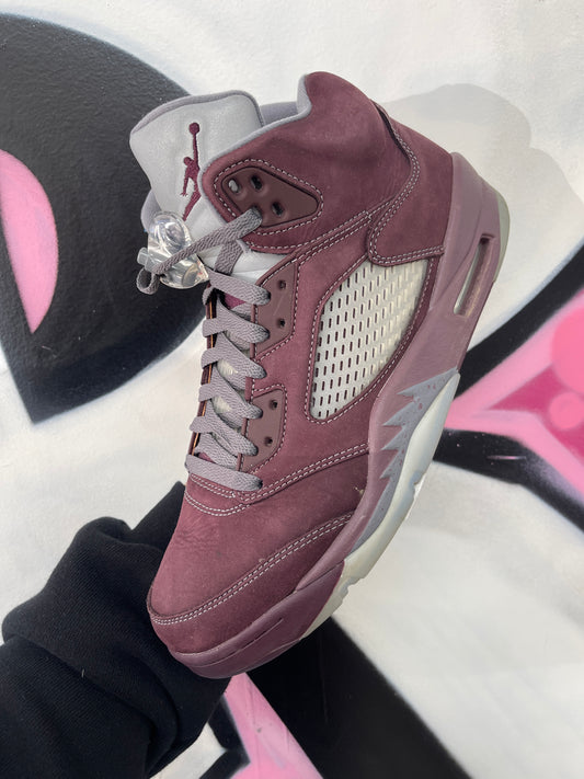 Nike Jordan 5 Burgandy Sneakers