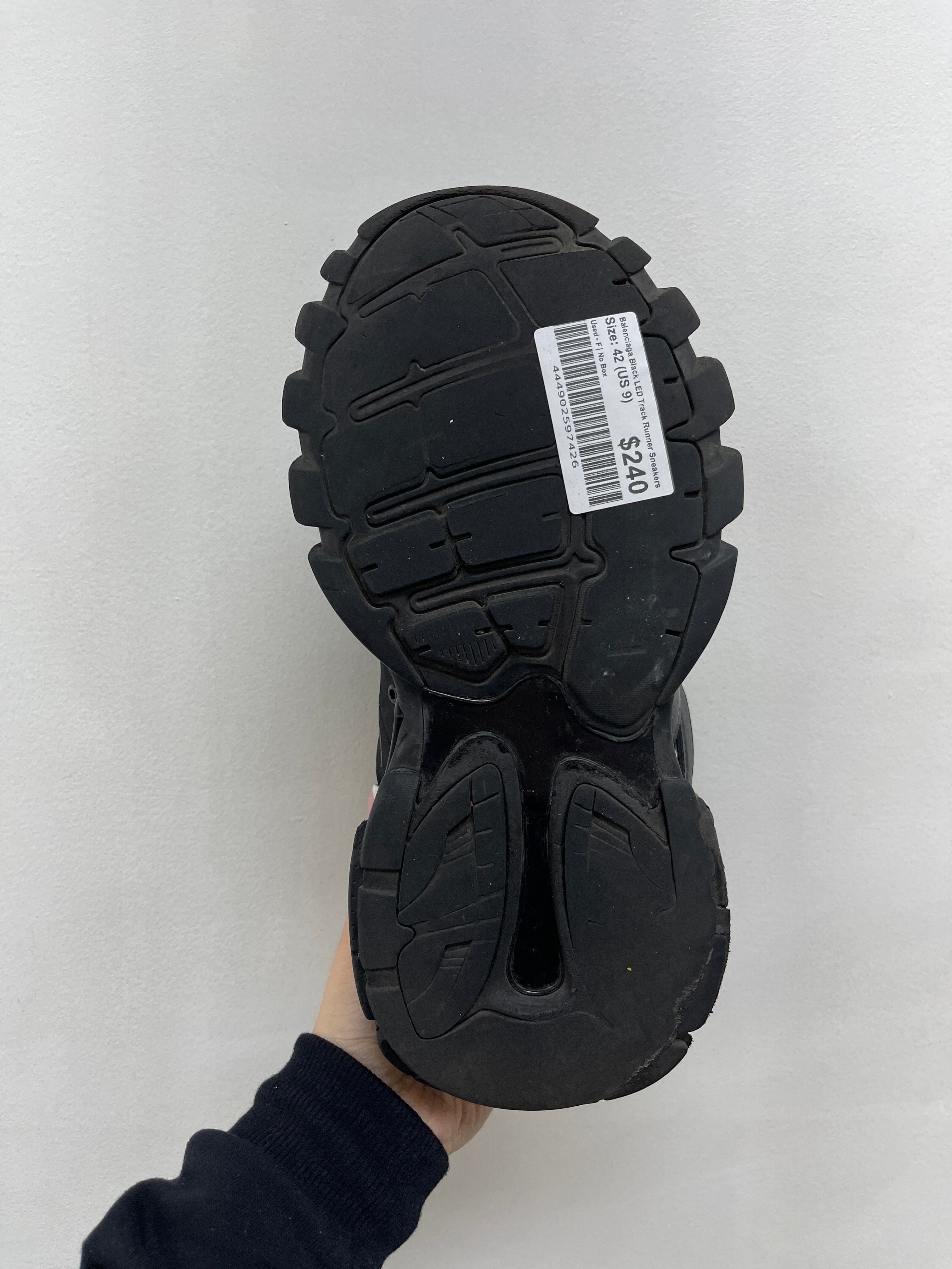 Balenciaga Black LED Track Runner Sneakers