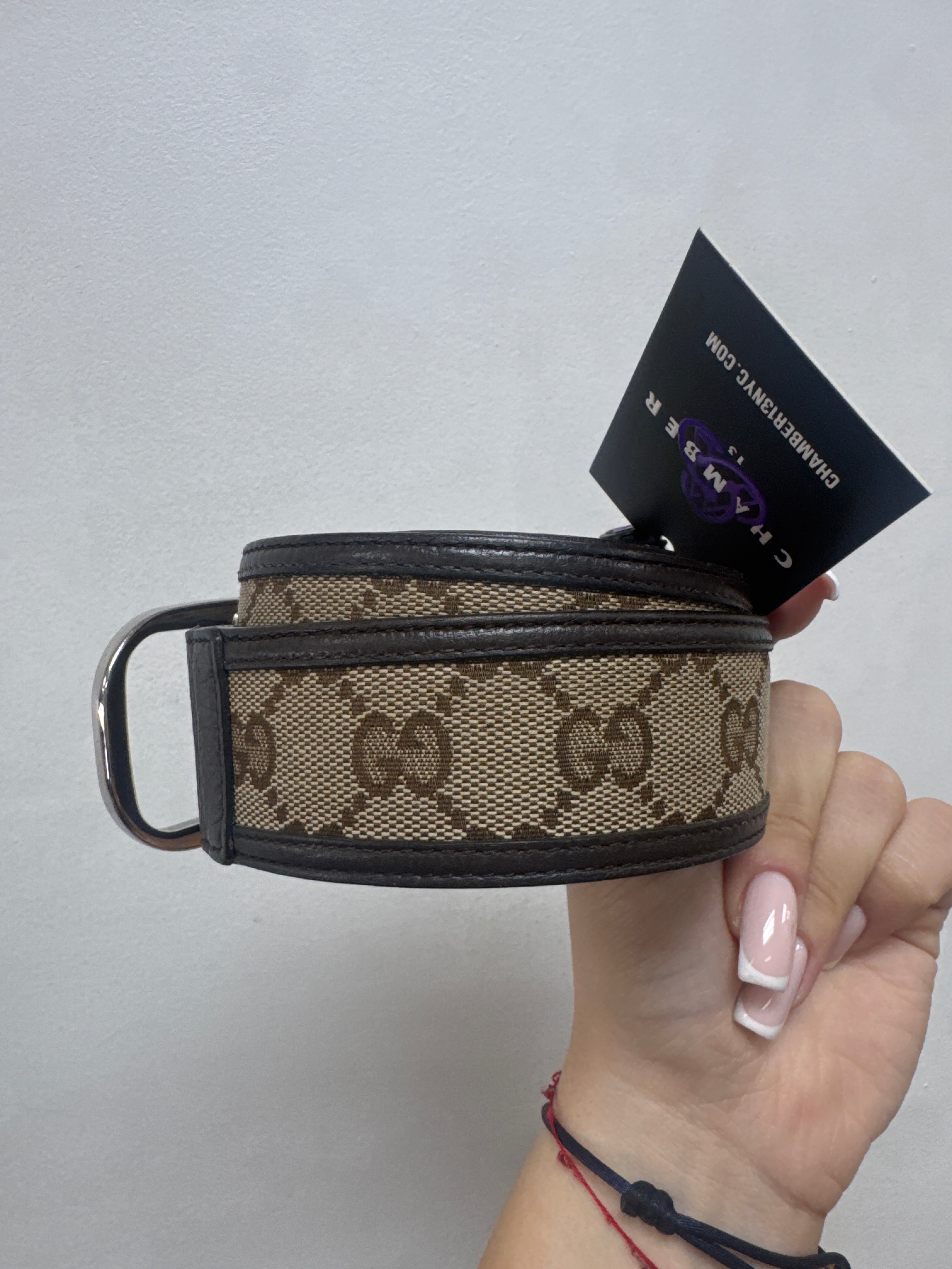Gucci Brown Monogram Belt