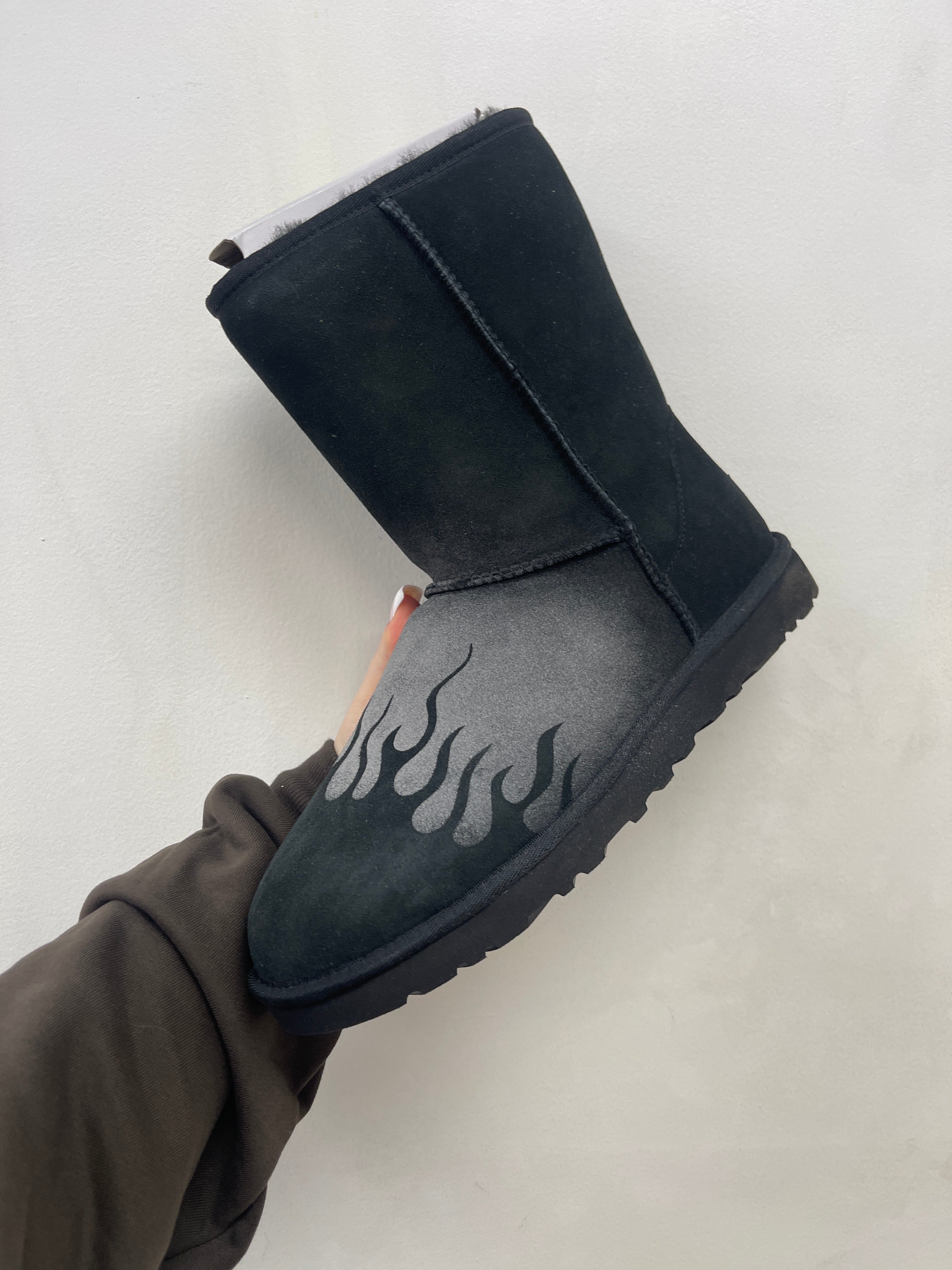 Ugg x Loso 'Flame' Black Boots
