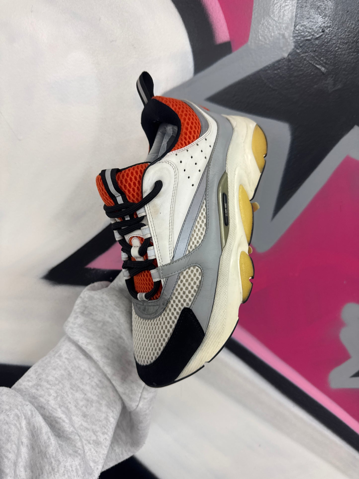 Dior B22 White Orange Used 40 No Box